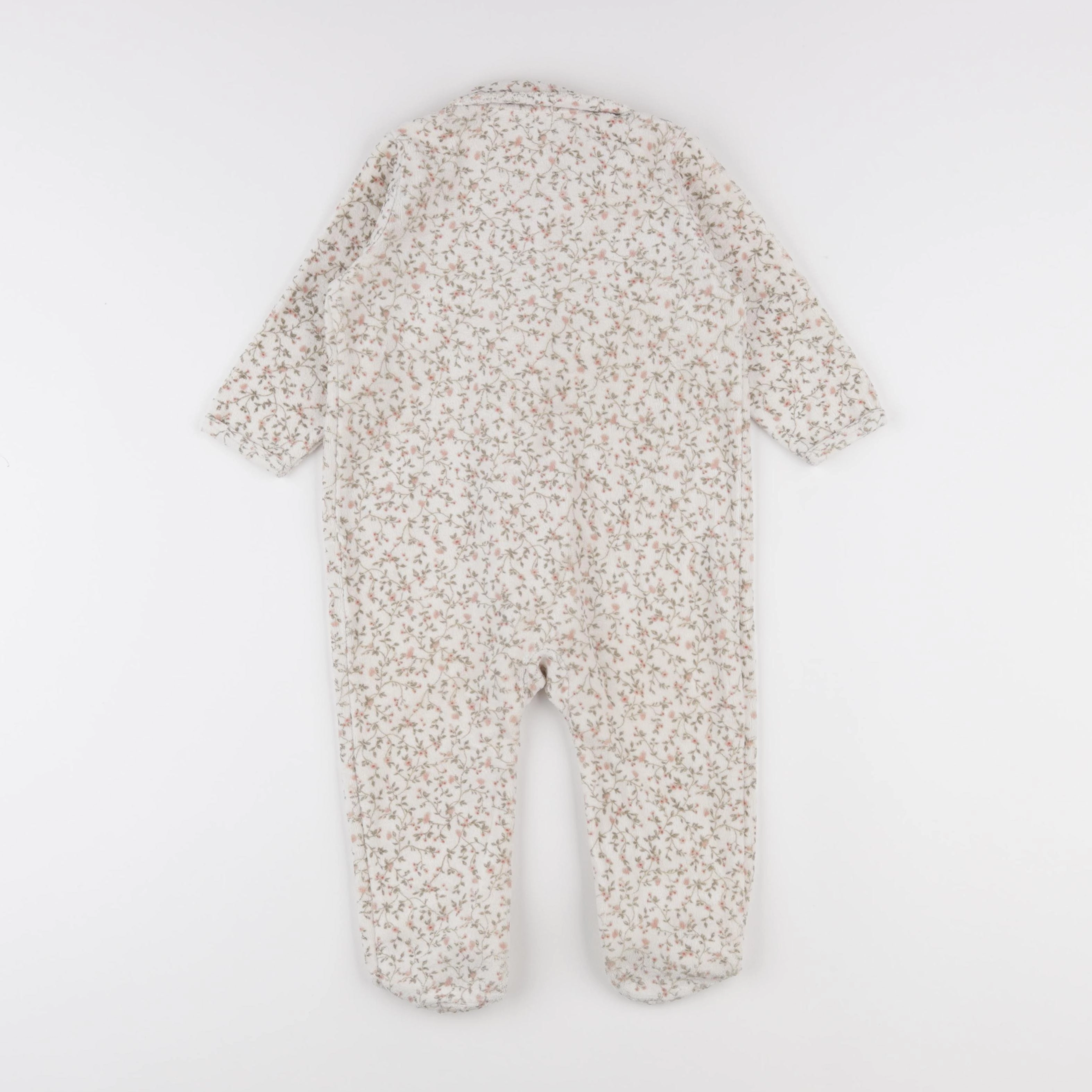 Vertbaudet - pyjama velours beige - 18 mois