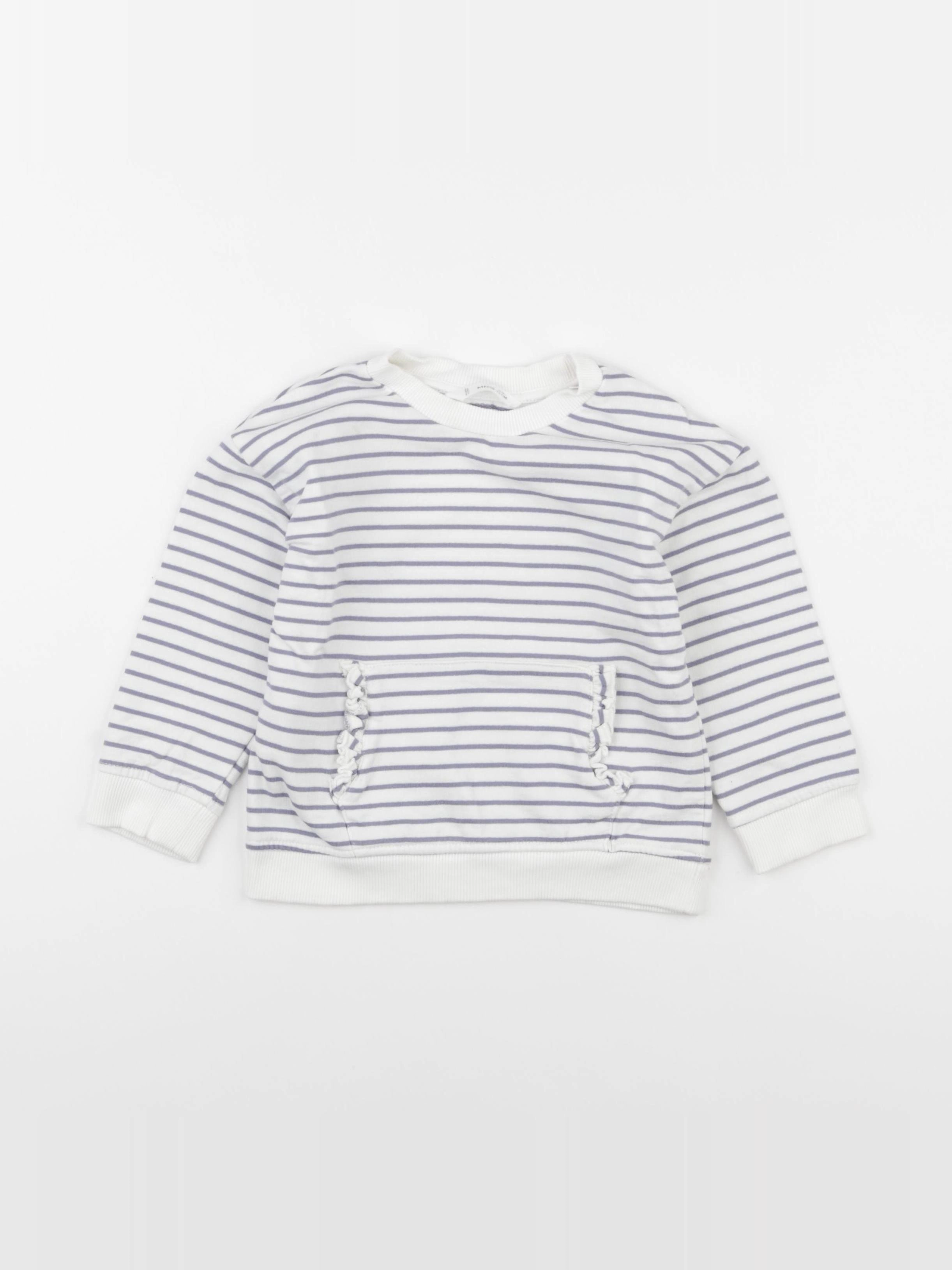 Mango - sweat blanc, bleu - 18/24 mois