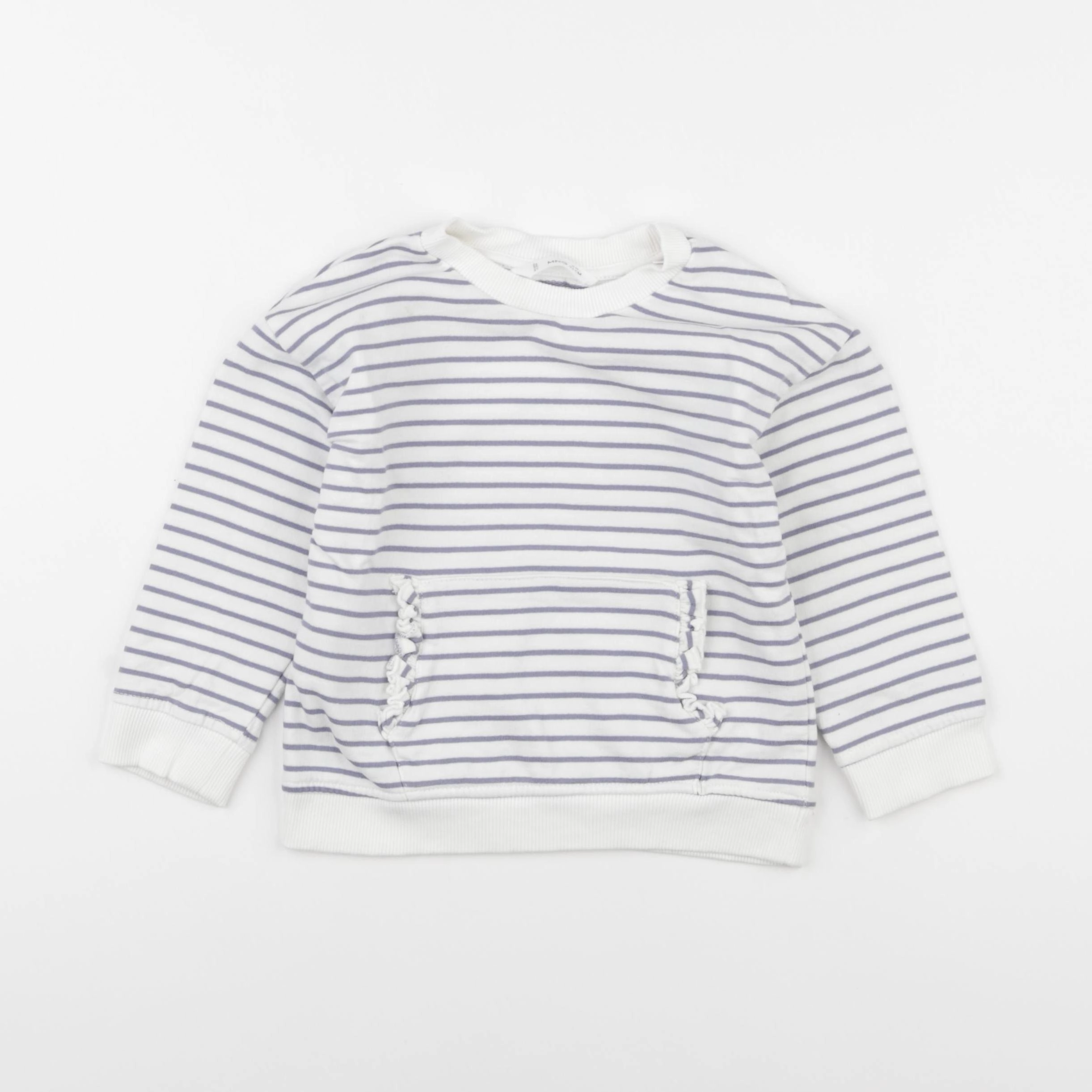 Mango - sweat blanc, bleu - 18/24 mois