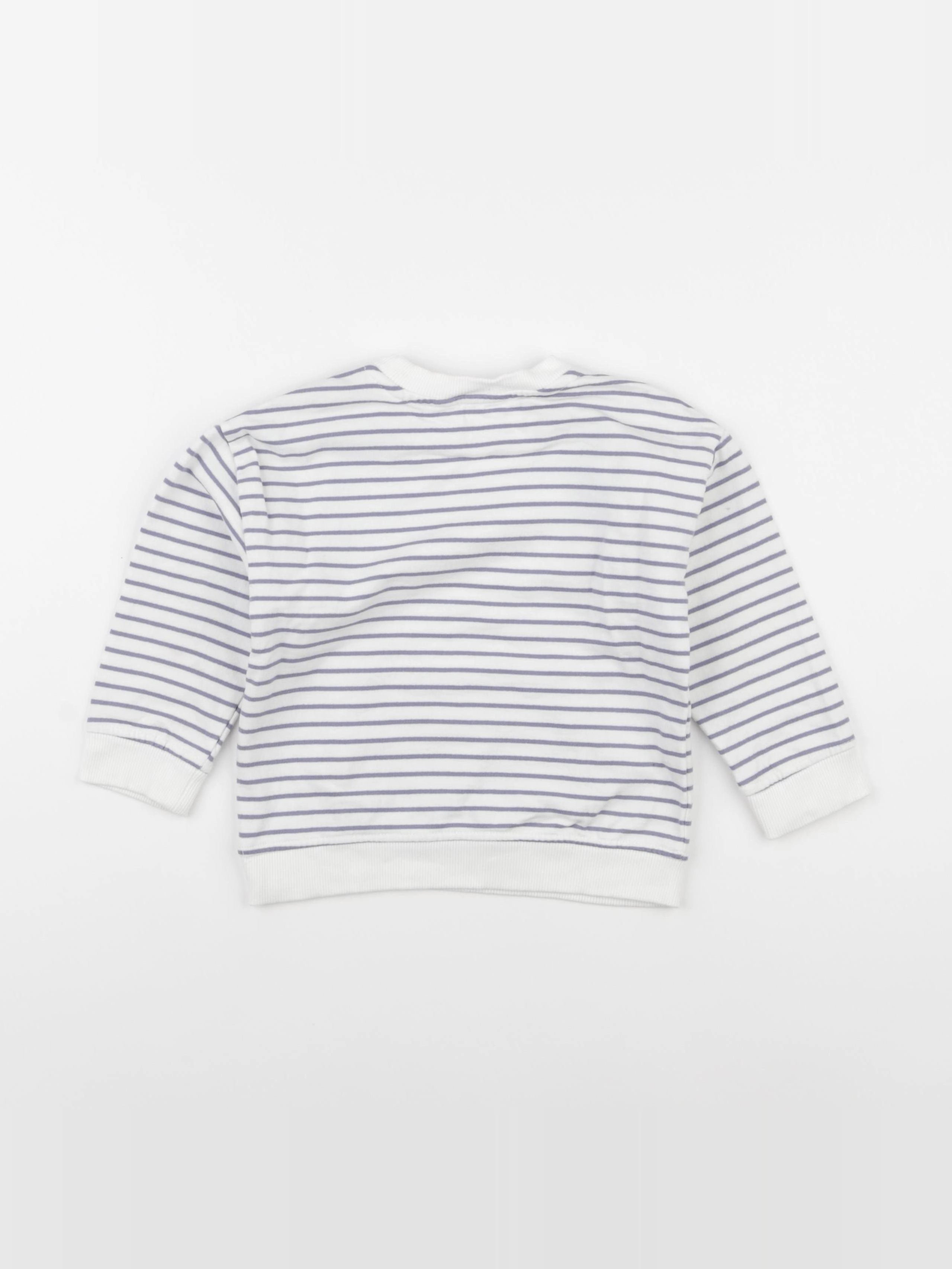 Mango - sweat blanc, bleu - 18/24 mois
