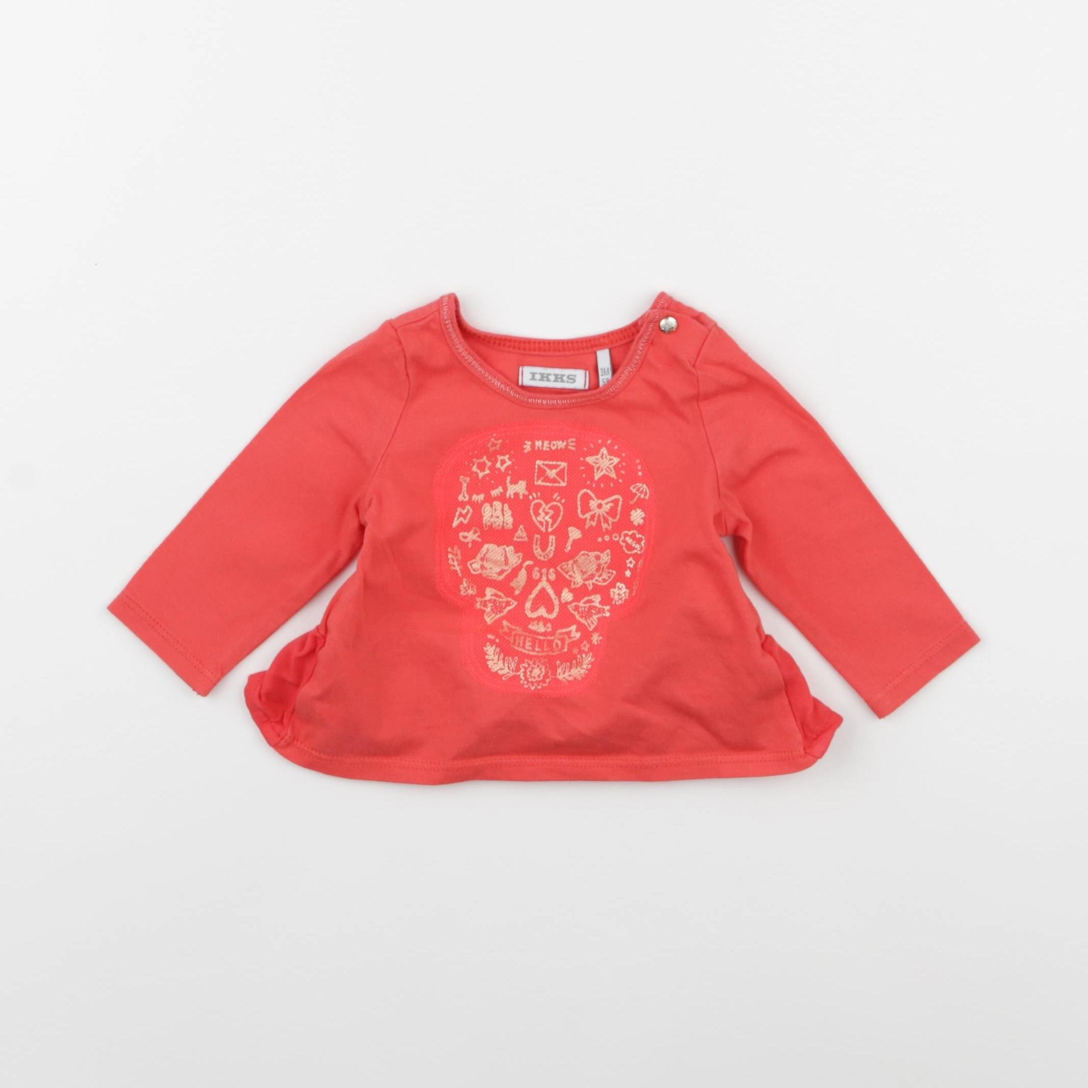 IKKS - tee-shirt orange - 3 mois
