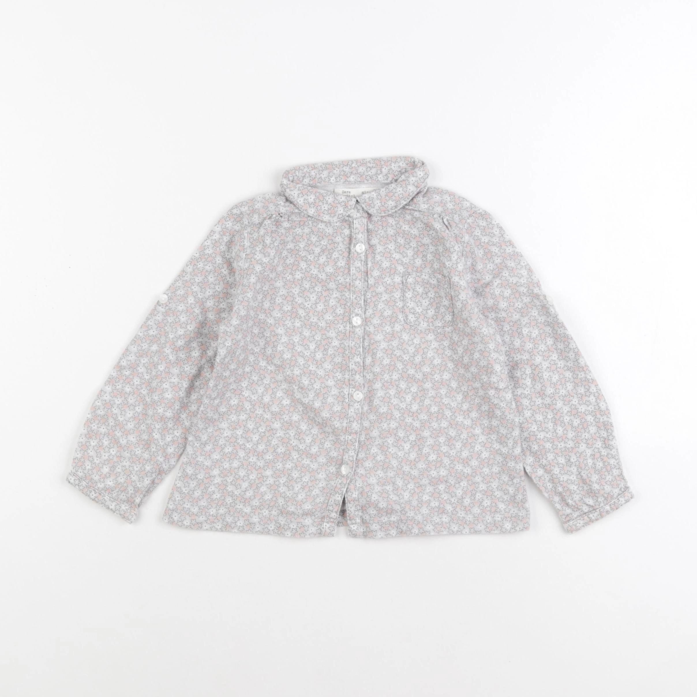Zara - blouse gris - 18/24 mois