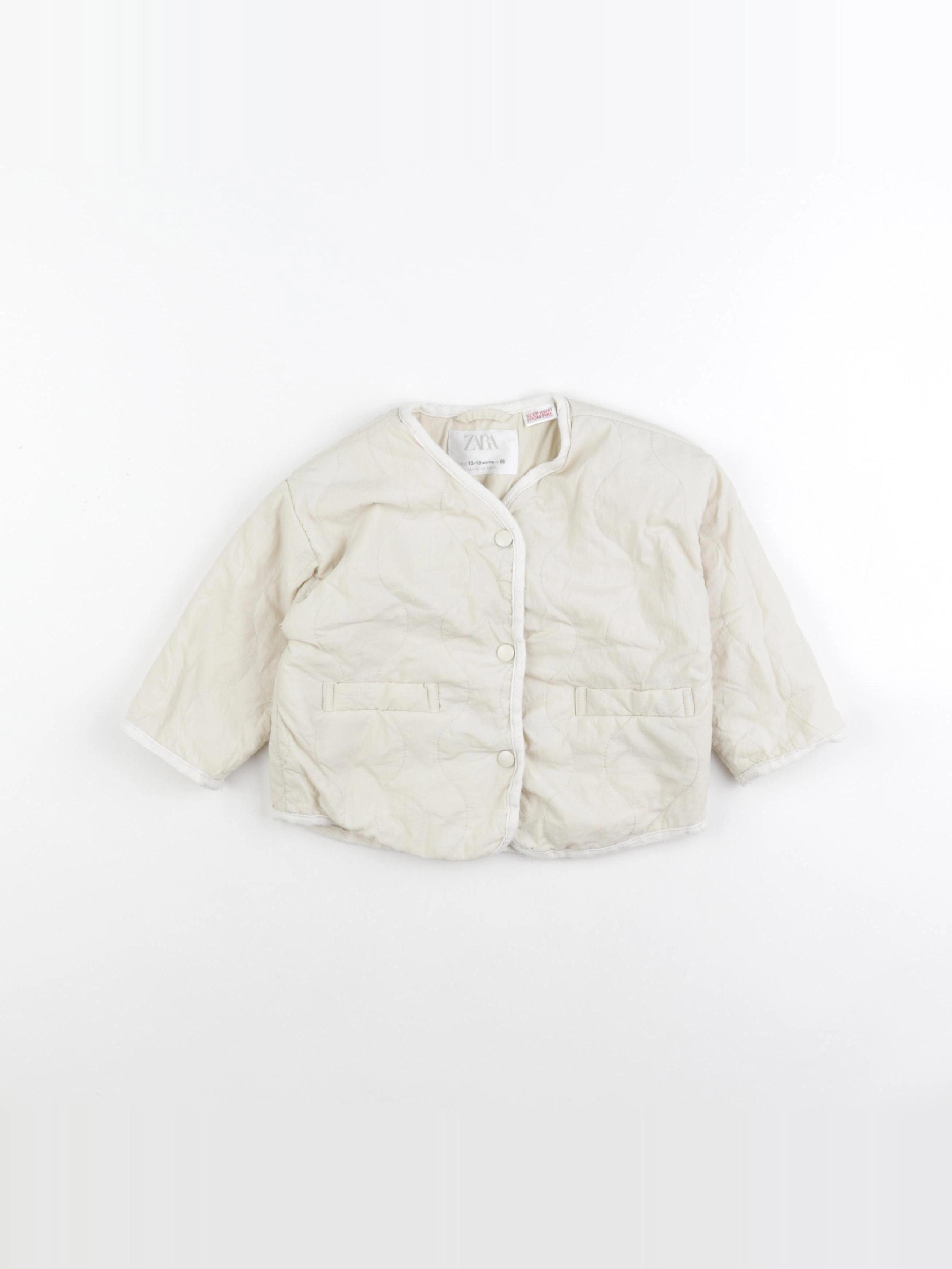 Zara - veste beige - 12/18 mois