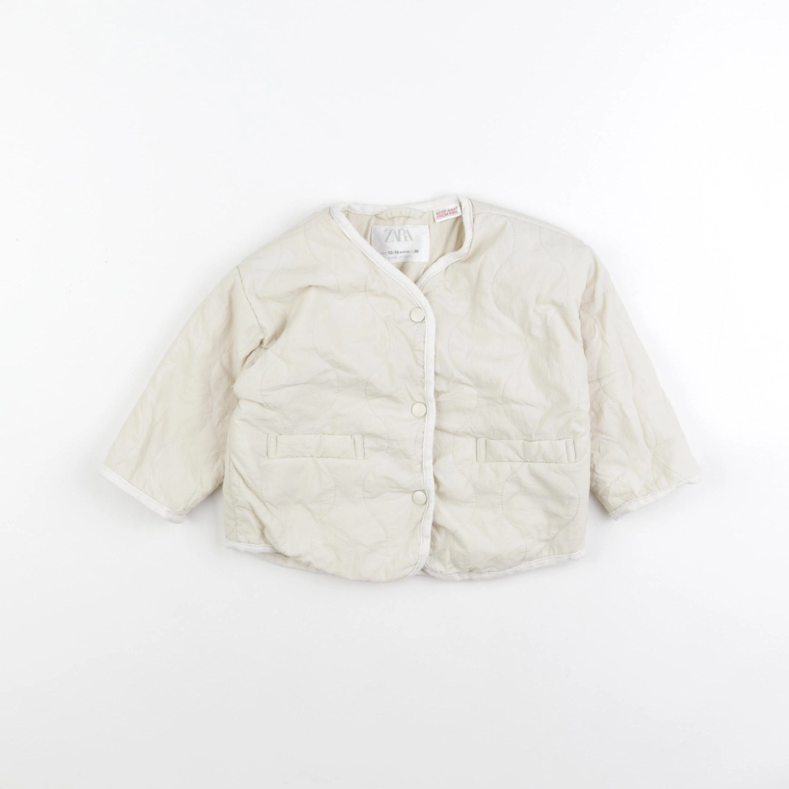 Zara - veste beige - 12/18 mois
