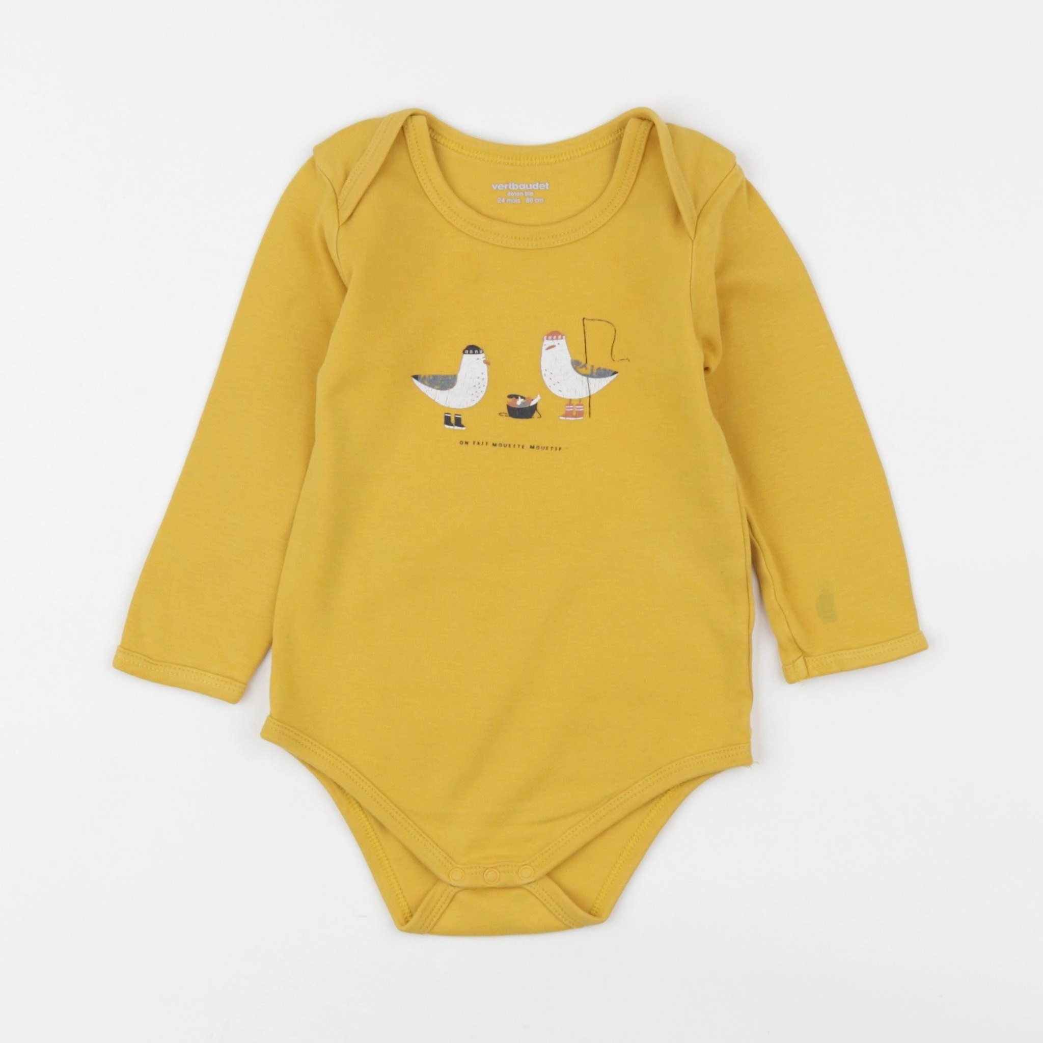 Vertbaudet - body jaune - 2 ans