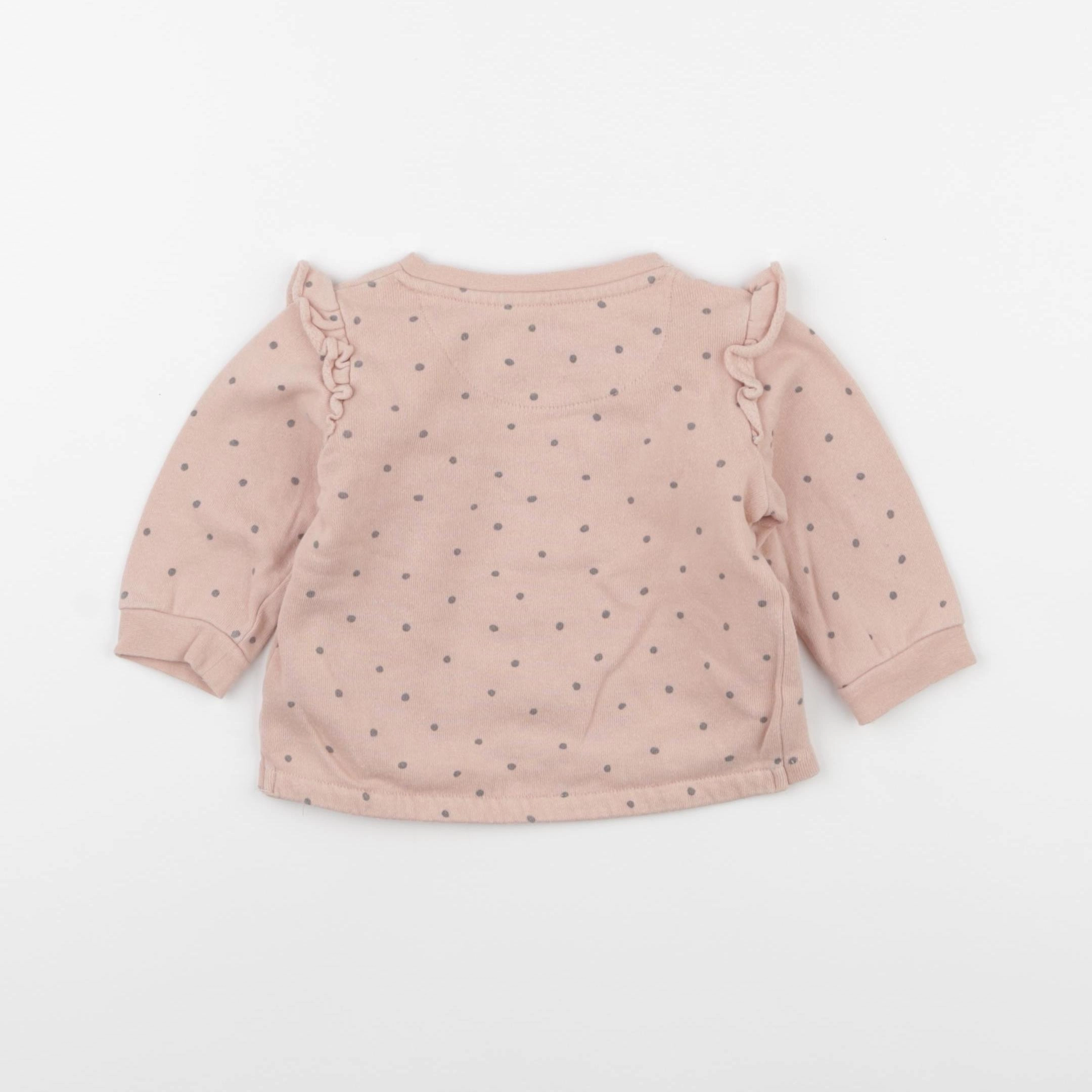 H&M - sweat rose - 2/4 mois