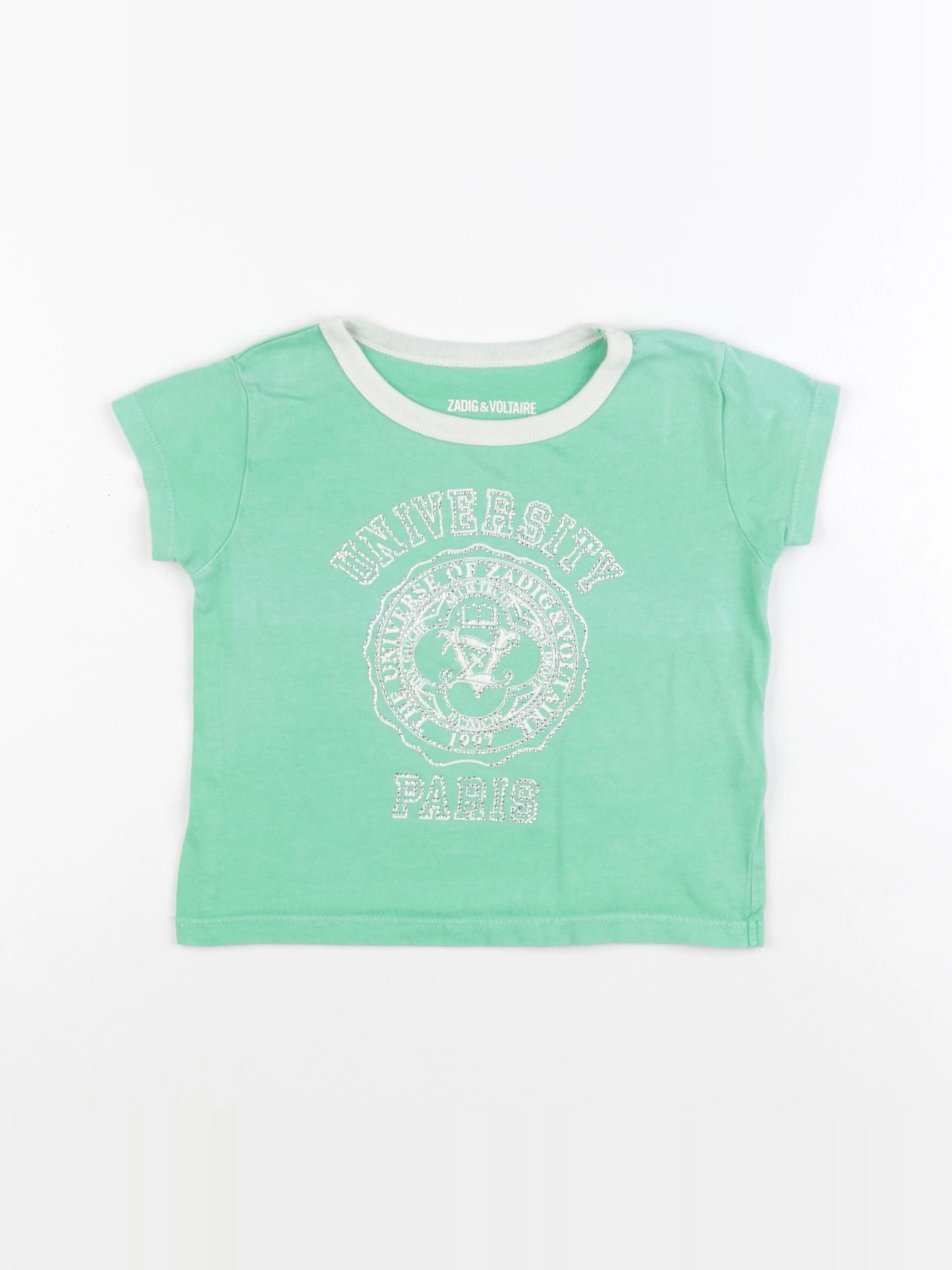 Zadig & Voltaire - tee-shirt vert - 4 ans