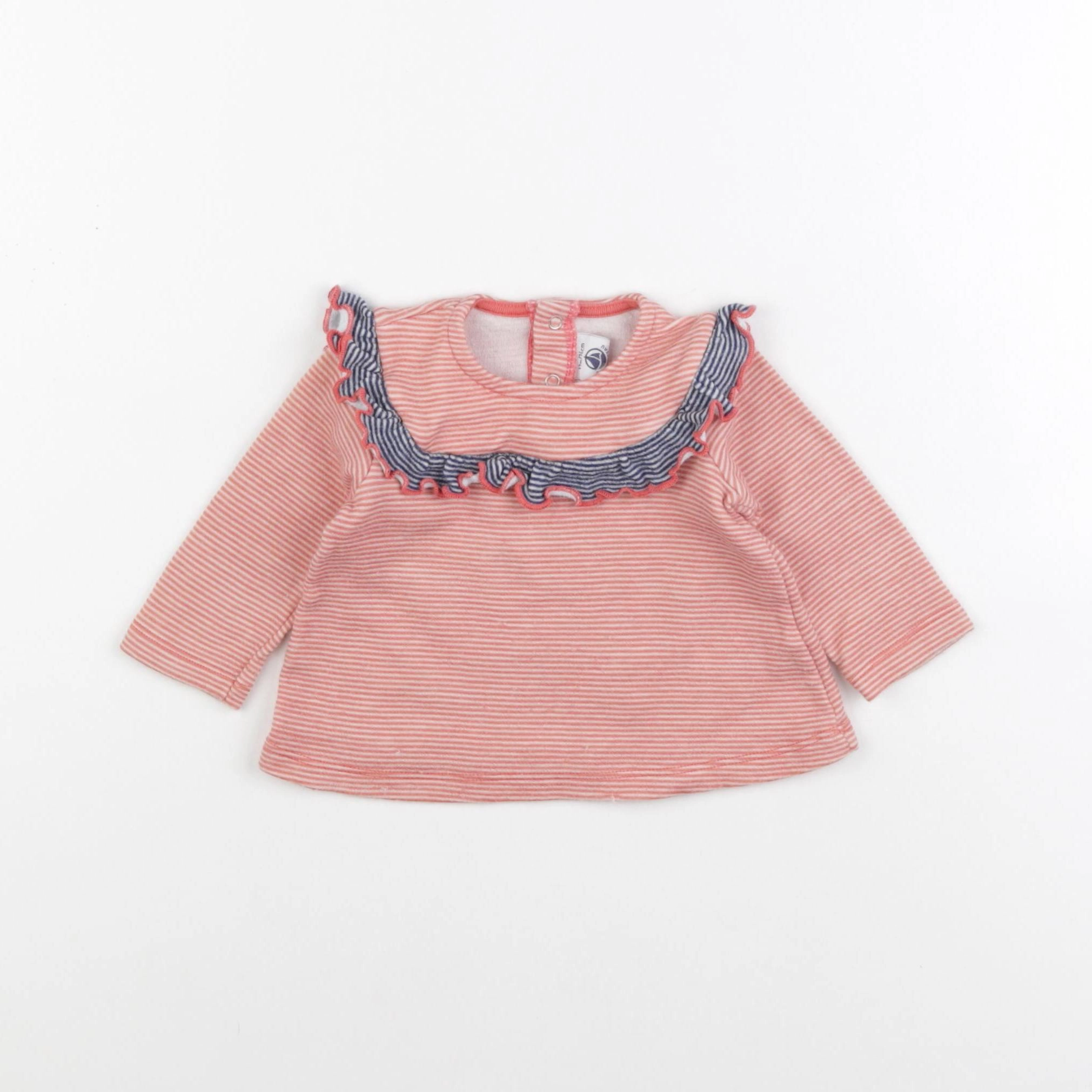 Petit Bateau - tee-shirt orange - 12 mois