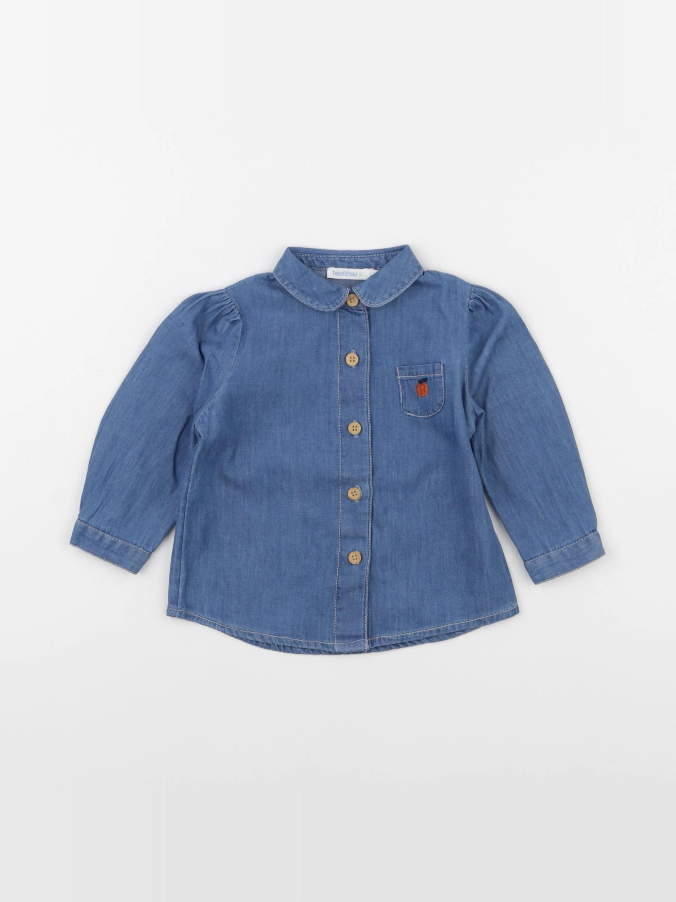 Boutchou - blouse bleu - 9 mois