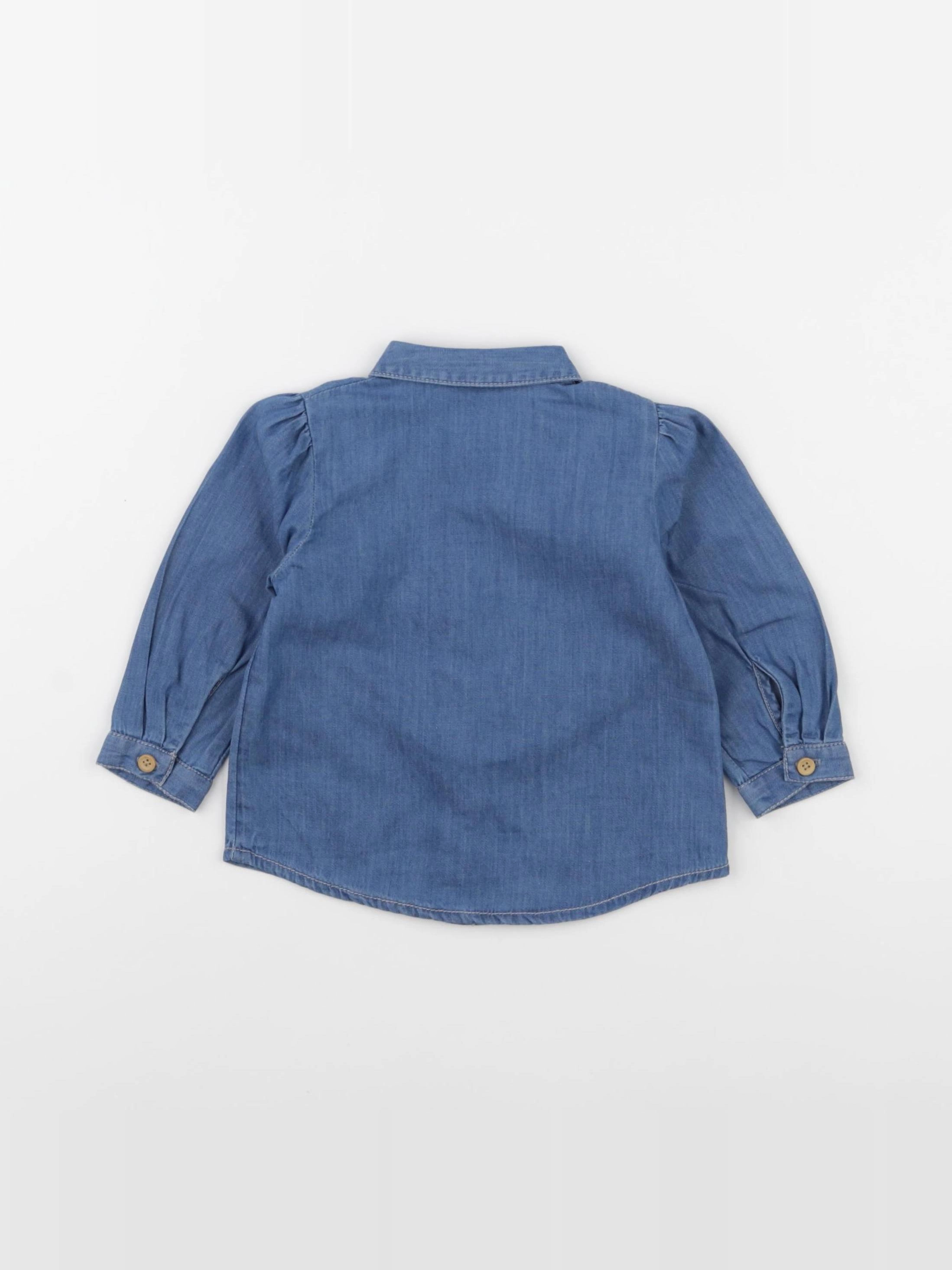 Boutchou - blouse bleu - 9 mois