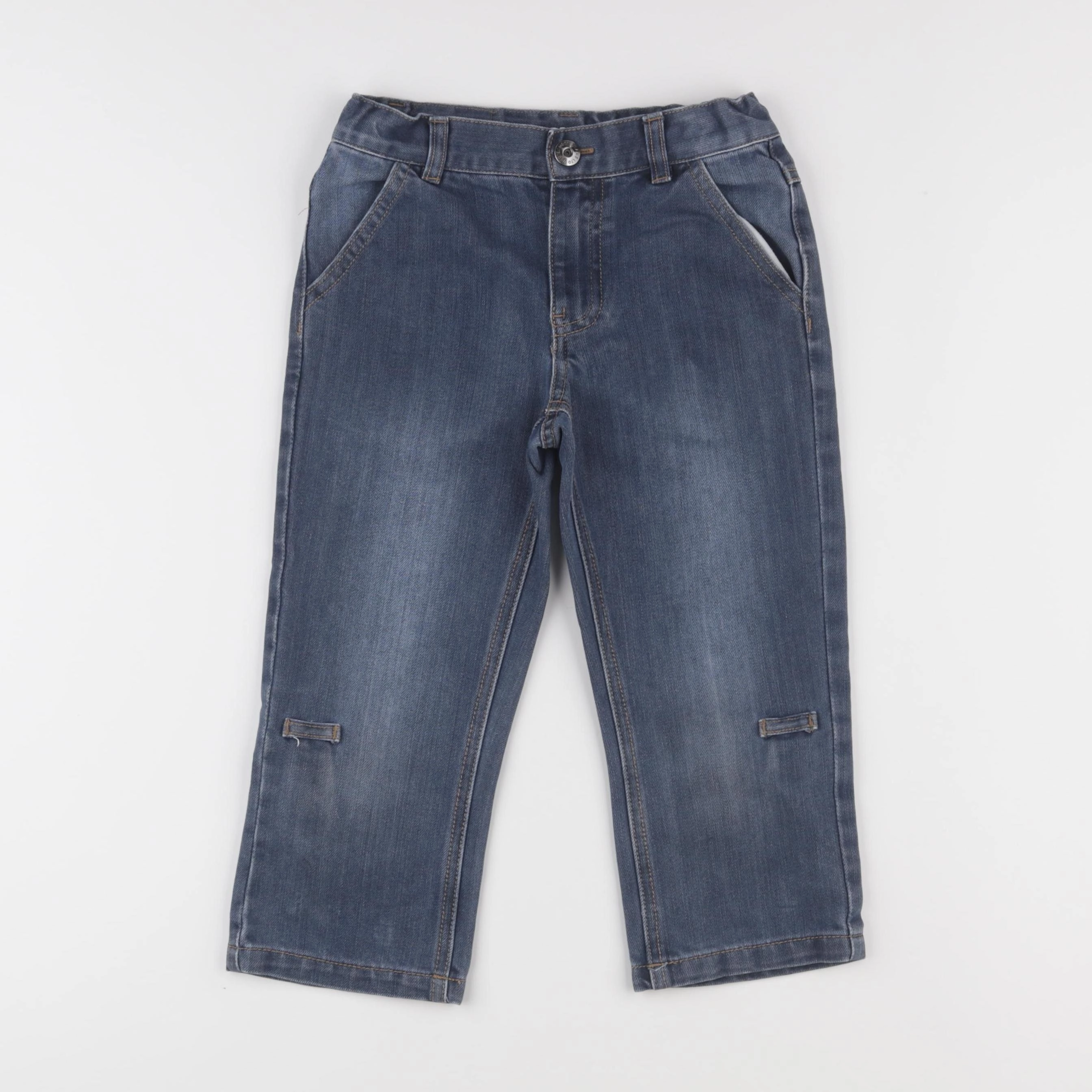 Vertbaudet - pantacourt bleu - 7 ans