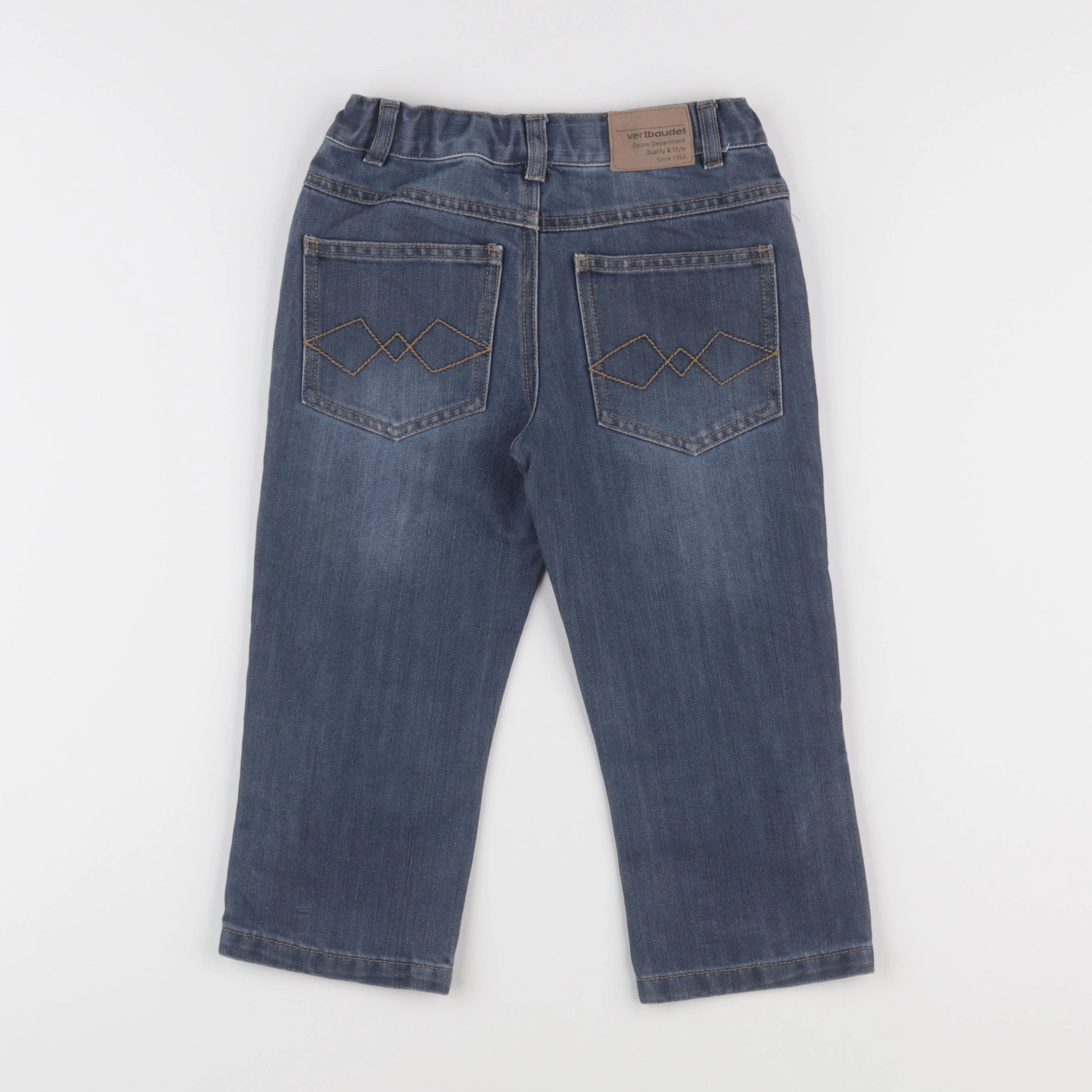 Vertbaudet - pantacourt bleu - 7 ans
