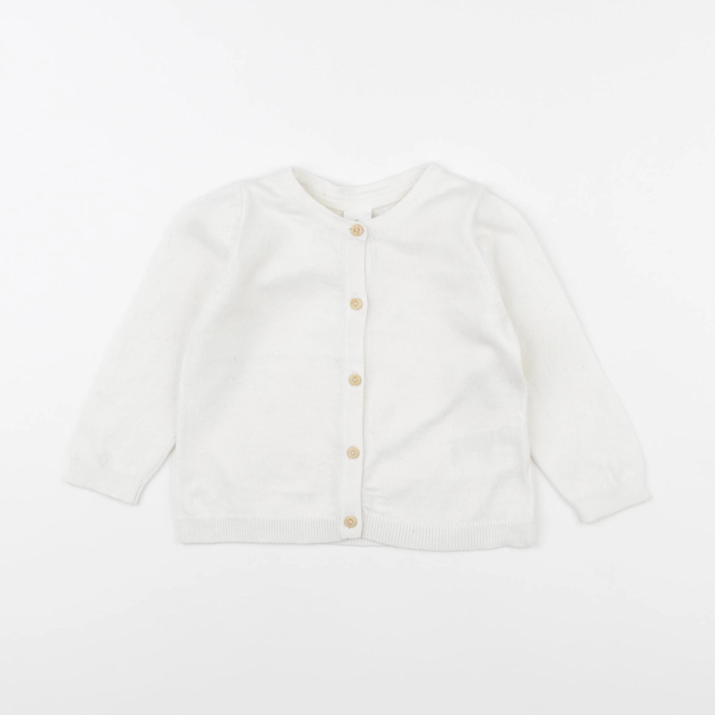 H&M - gilet blanc - 6/9 mois