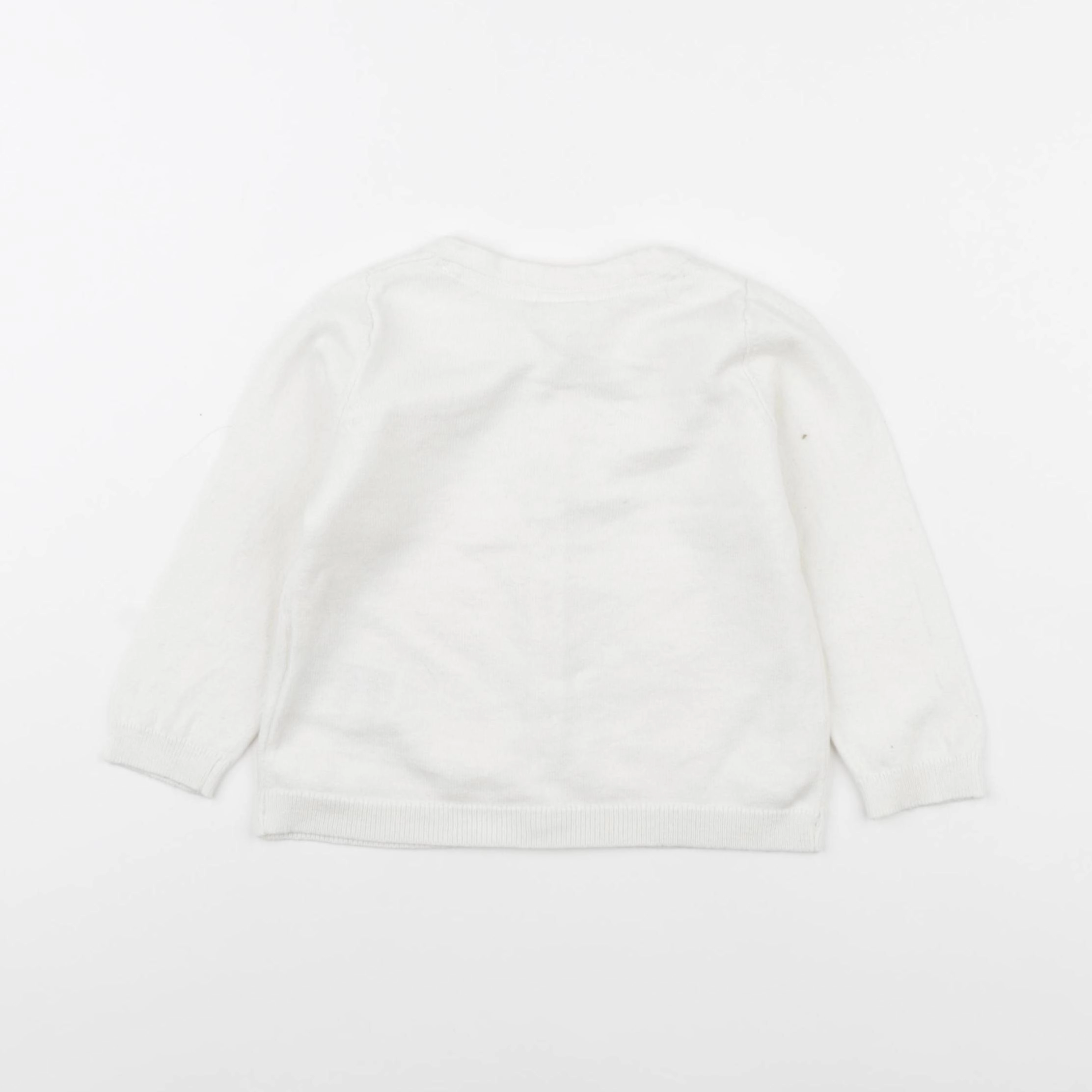 H&M - gilet blanc - 6/9 mois