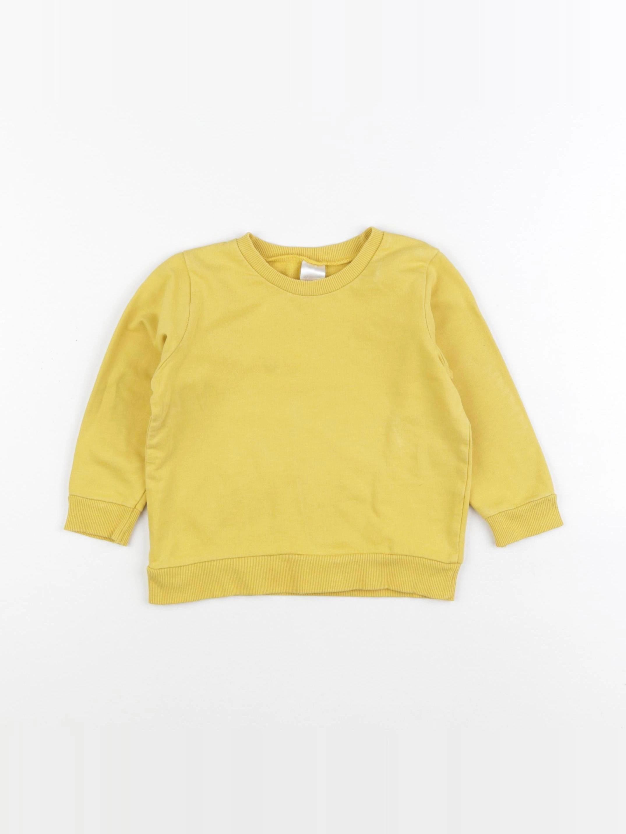 H&M - sweat jaune - 12/18 mois