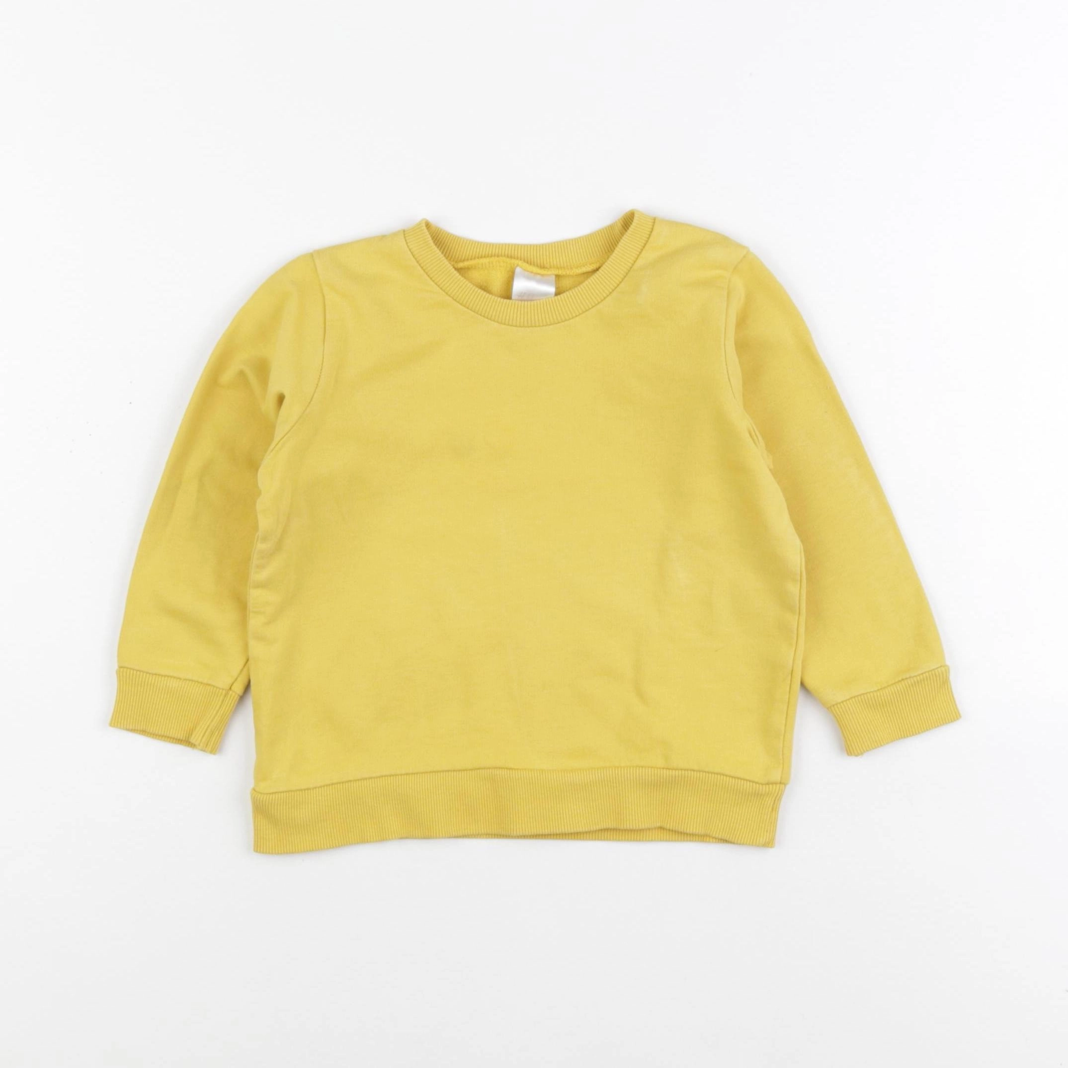 H&M - sweat jaune - 12/18 mois