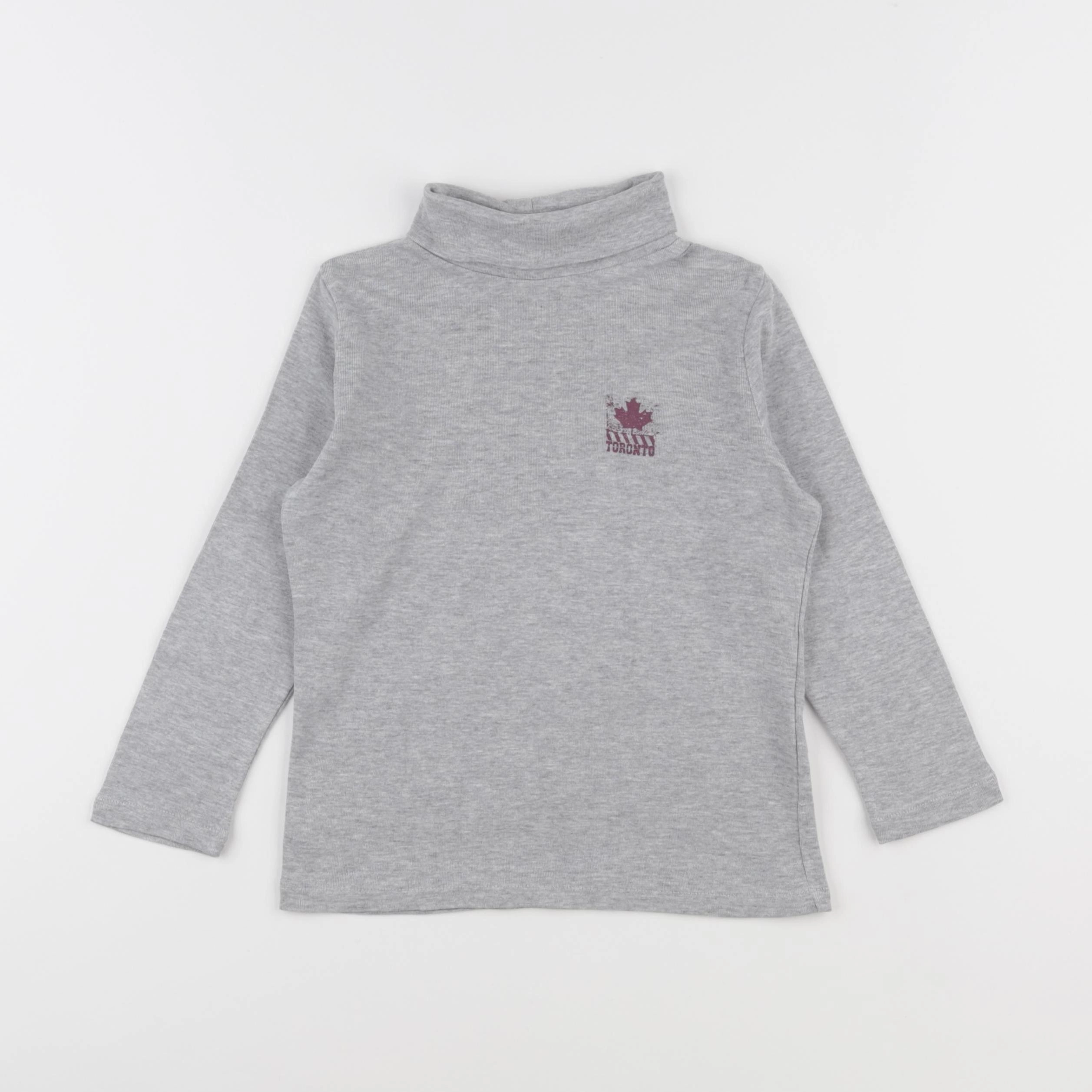 Vertbaudet - sous-pull gris - 8 ans