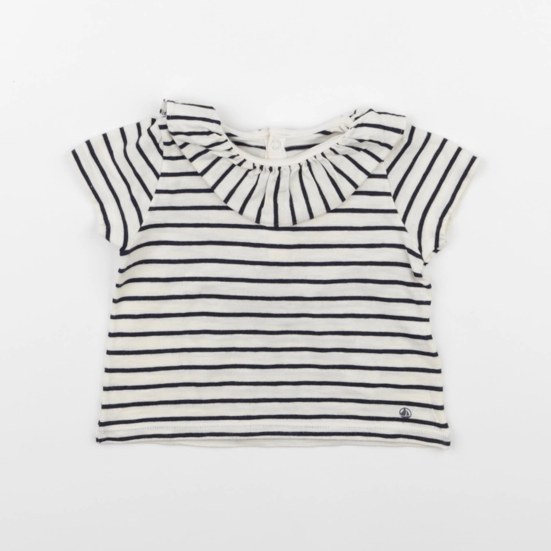Petit Bateau - tee-shirt bleu - 6 mois