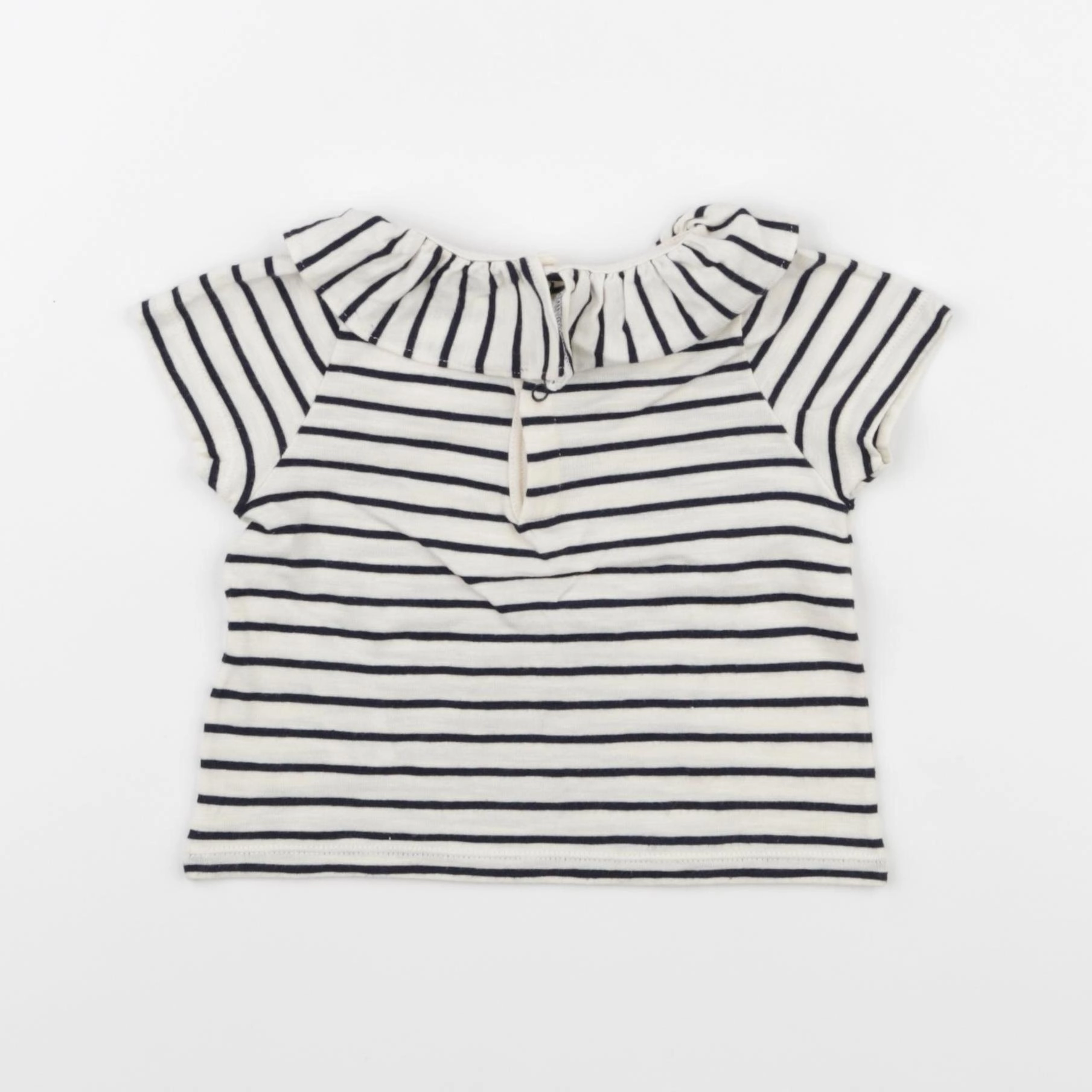 Petit Bateau - tee-shirt bleu - 6 mois