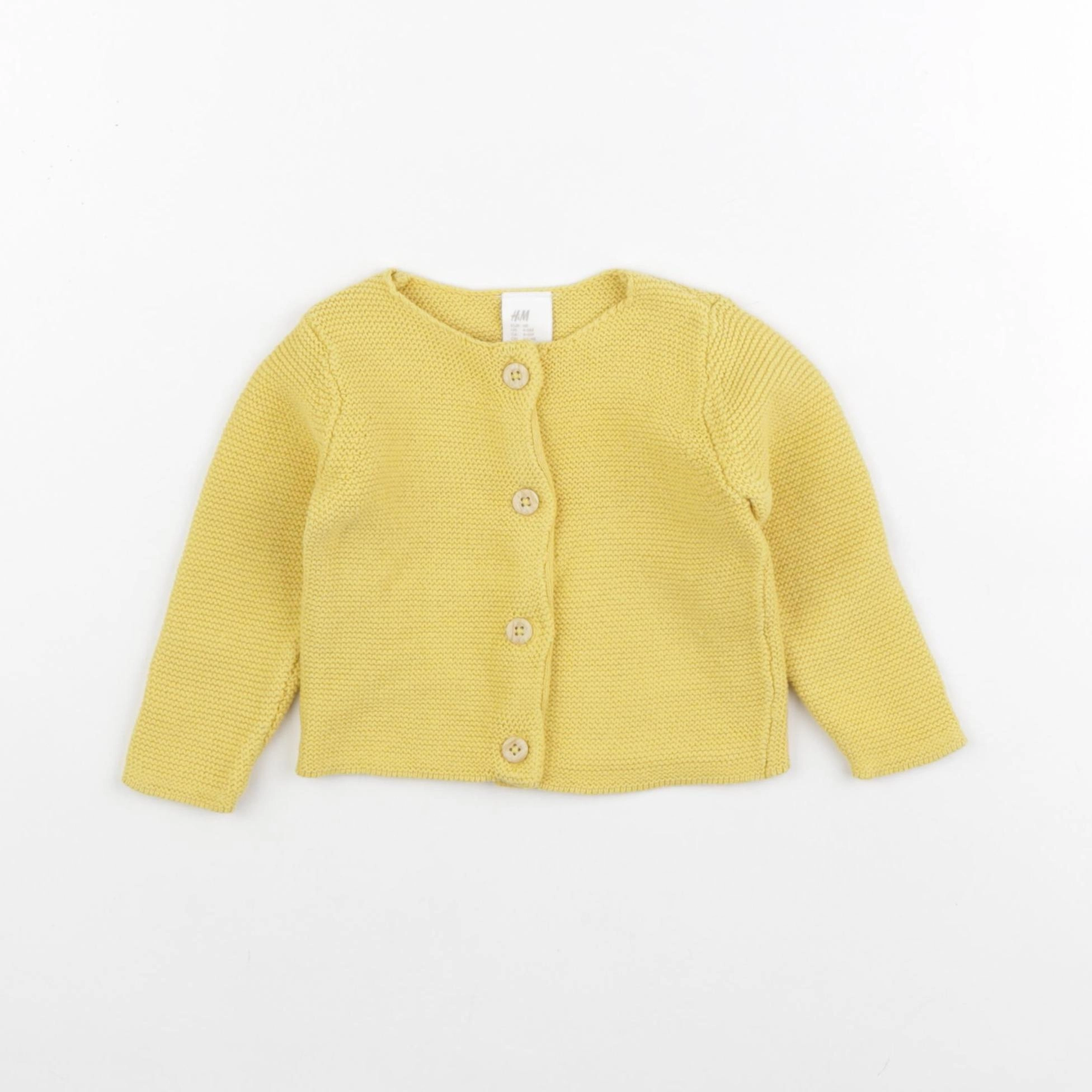 H&M - gilet jaune - 3/6 mois