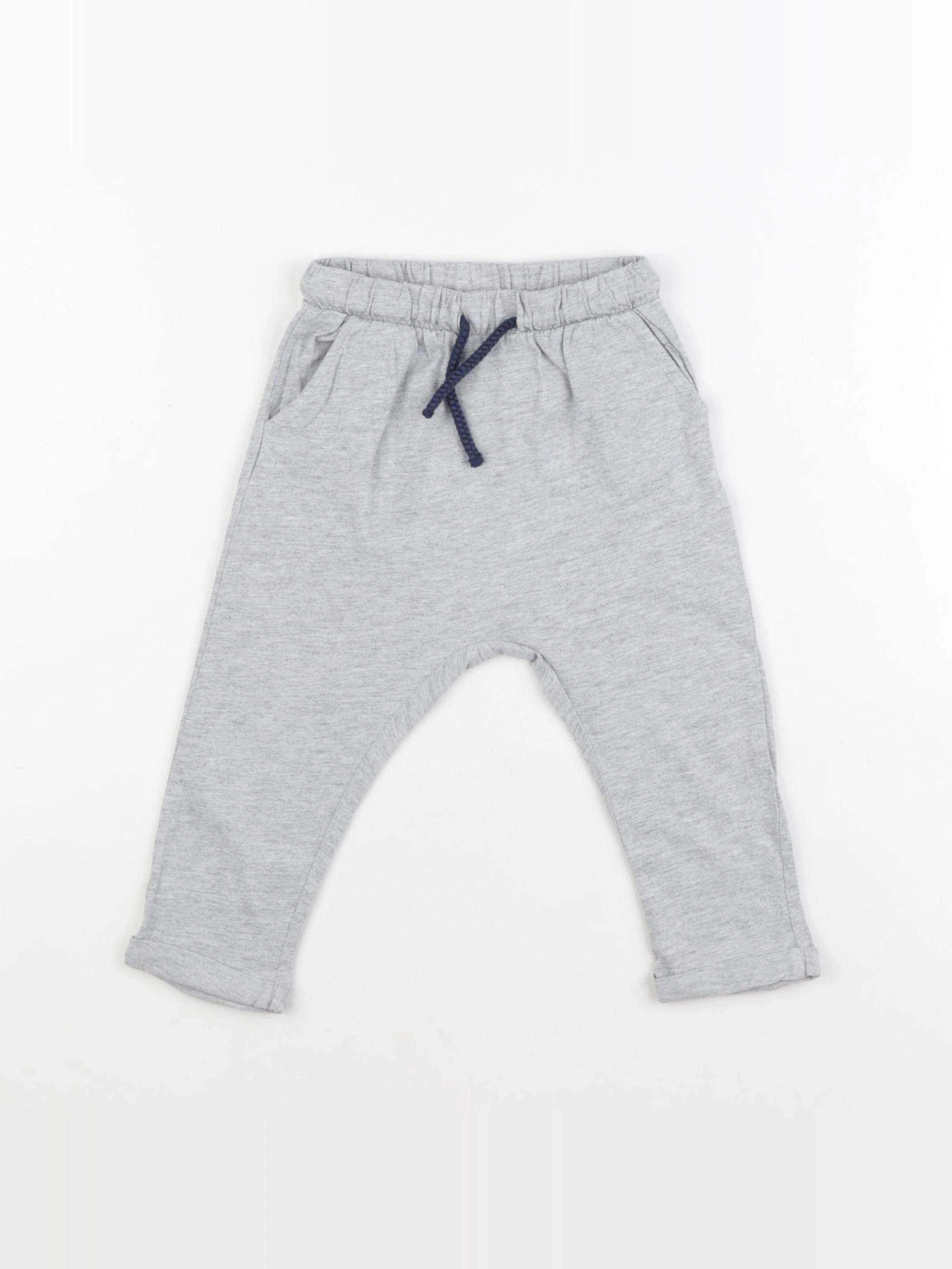 H&M - pantalon gris - 12/18 mois