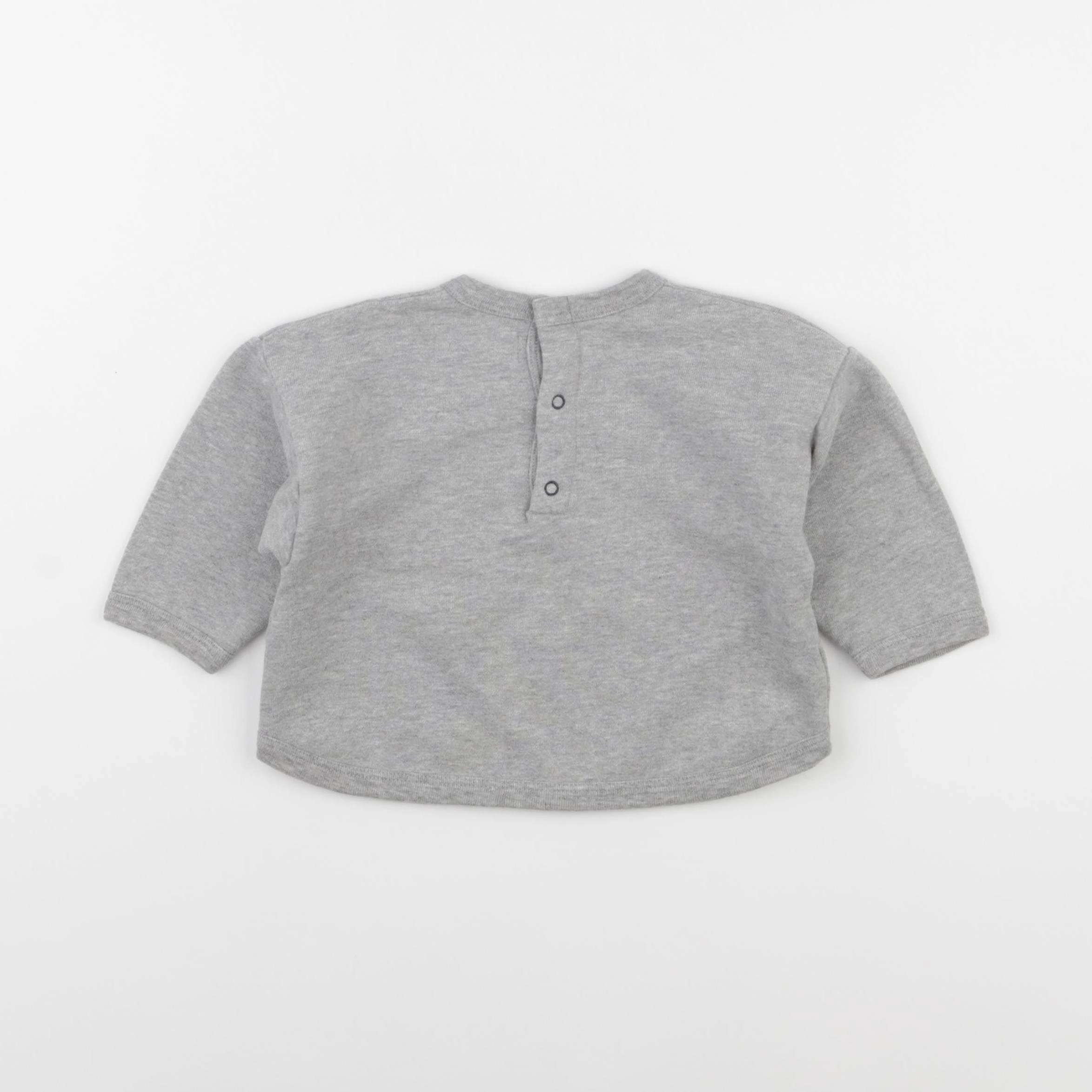 Petit Bateau - sweat gris - 6 mois