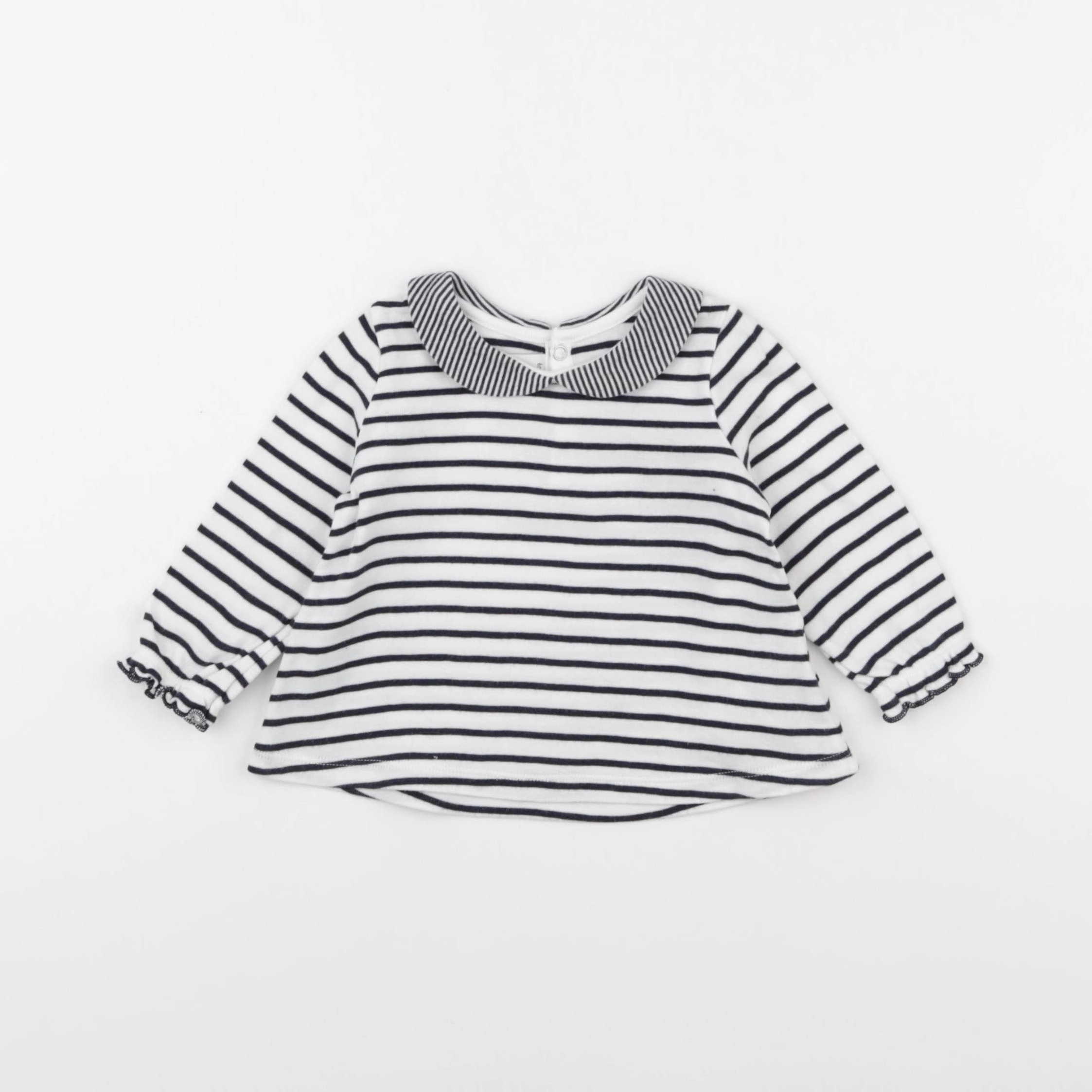 Petit Bateau - tee-shirt bleu - 6 mois