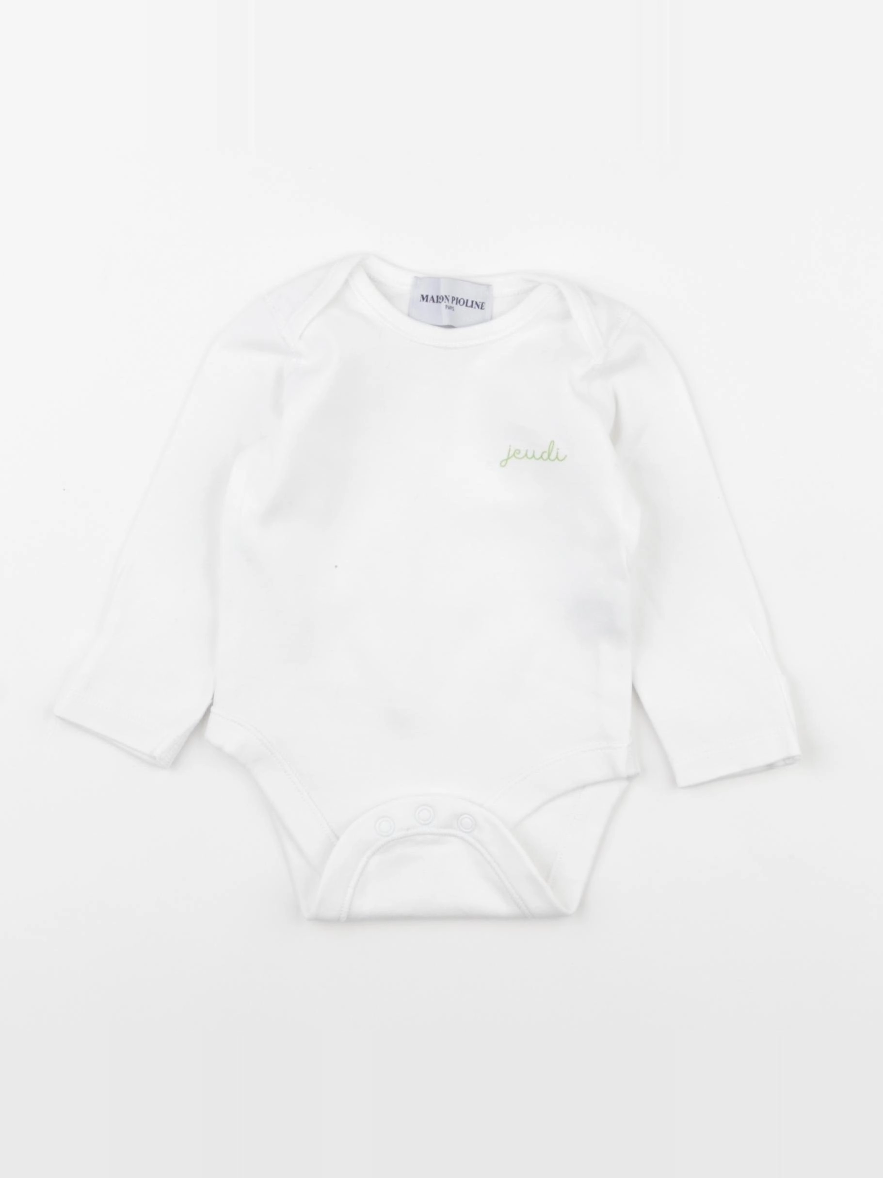 Maison Pioline - body blanc - 6 mois