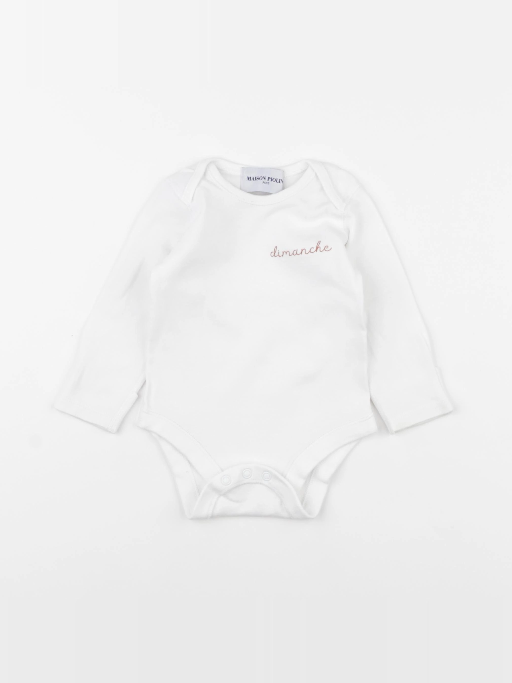 Maison Pioline - body blanc - 6 mois