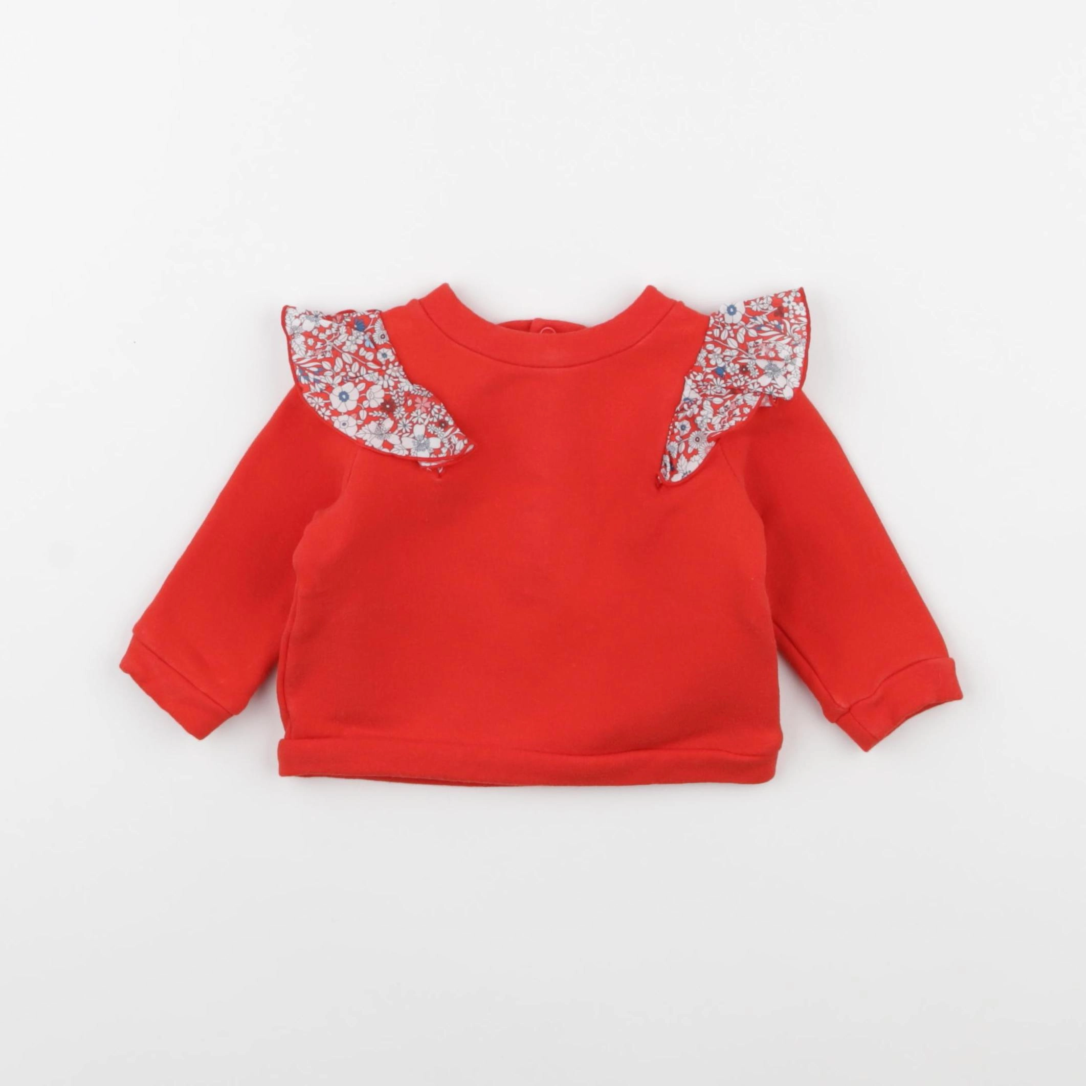 Jacadi - sweat rouge - 6 mois