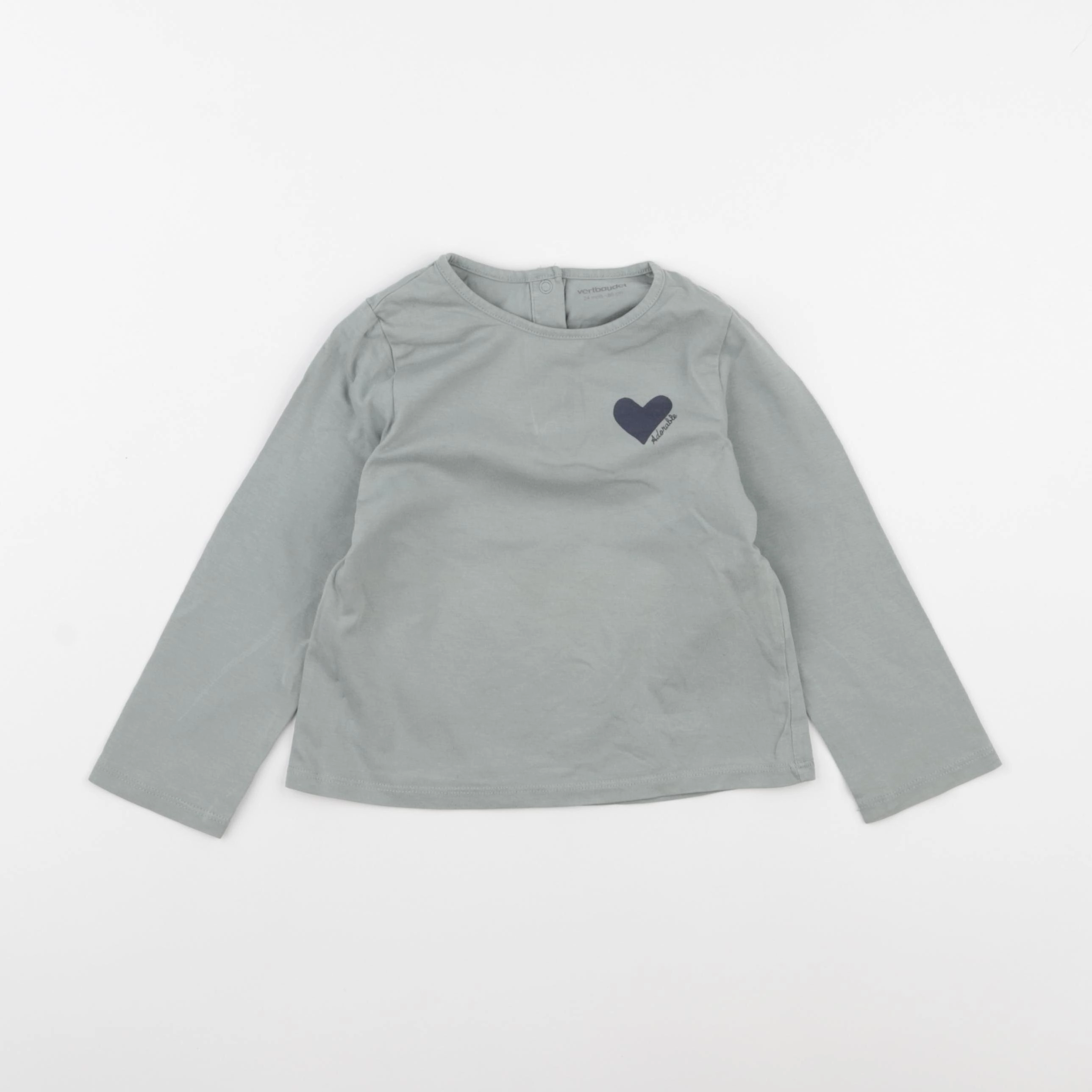 Vertbaudet - tee-shirt vert - 24 mois