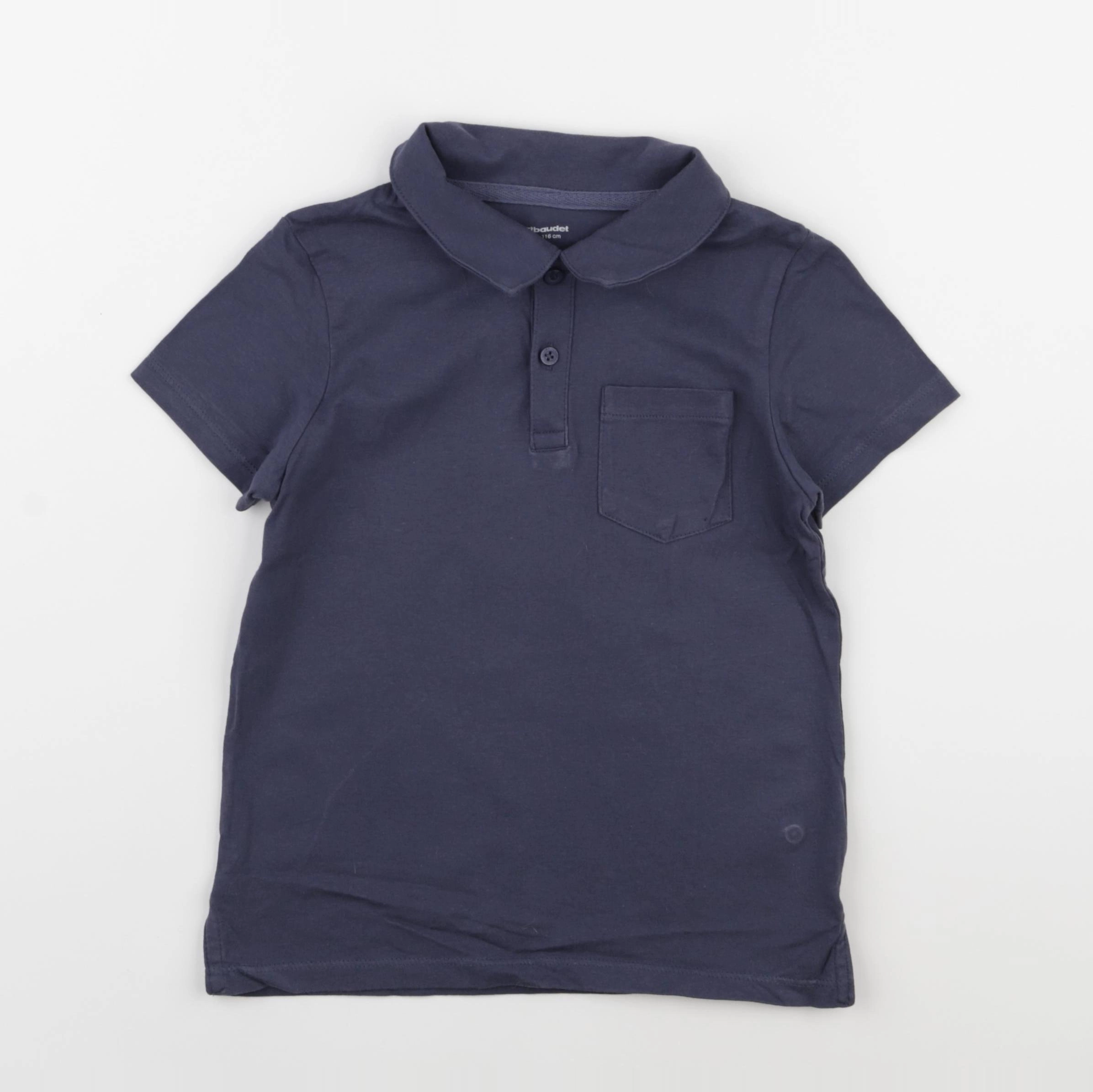 Vertbaudet - polo bleu - 6 ans