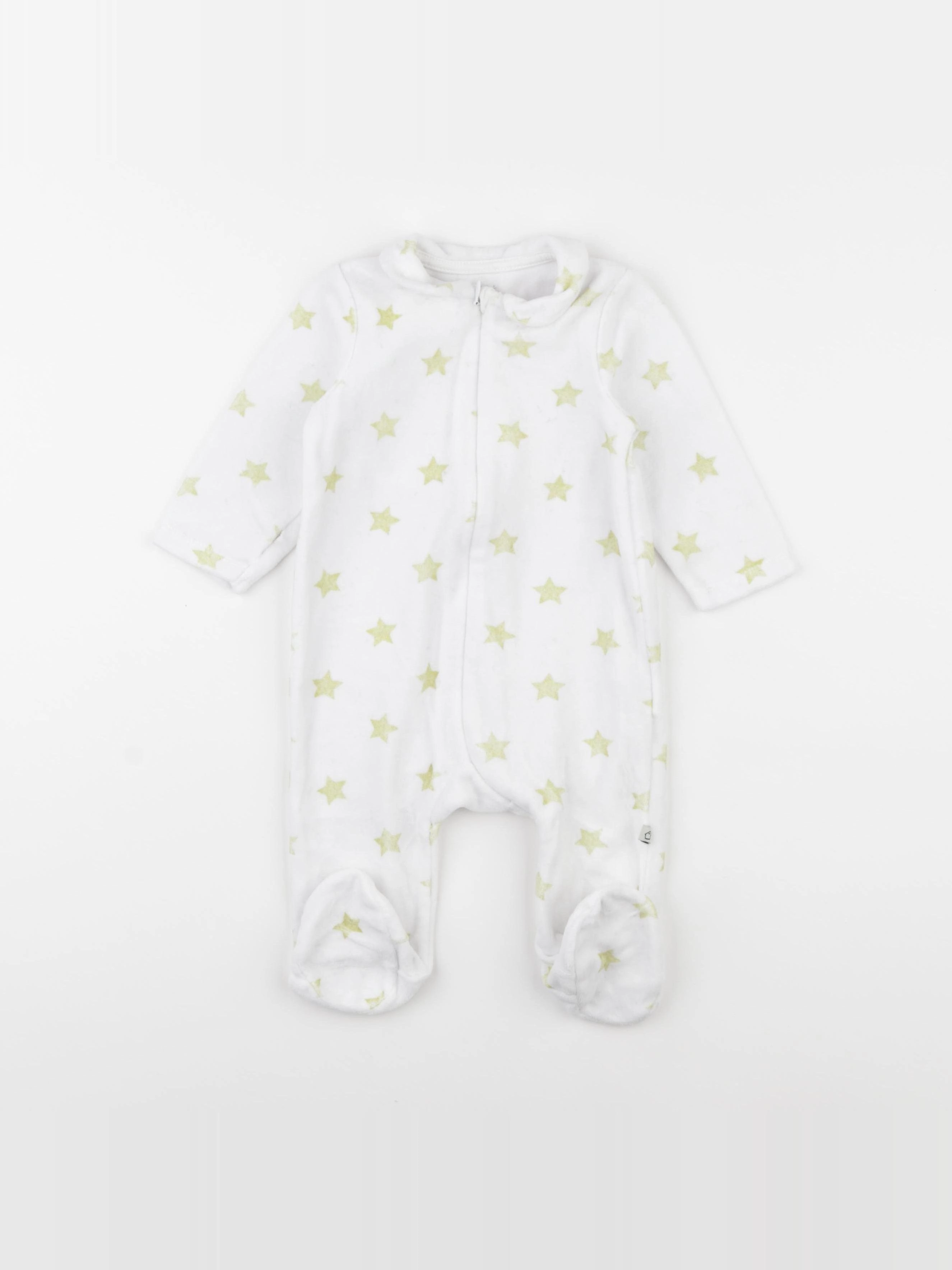 Cadet Rousselle - pyjama velours blanc - 6 mois