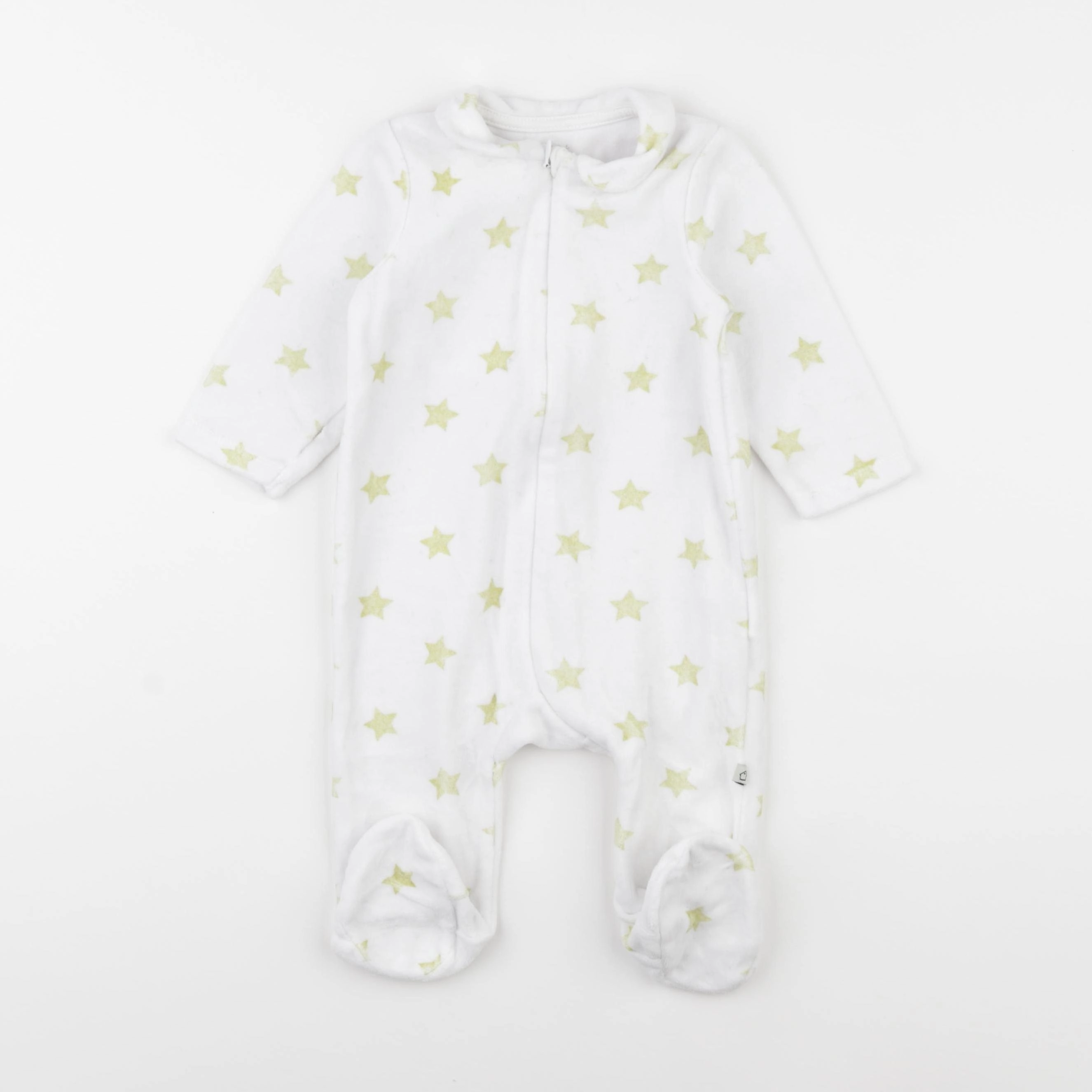 Cadet Rousselle - pyjama velours blanc - 6 mois