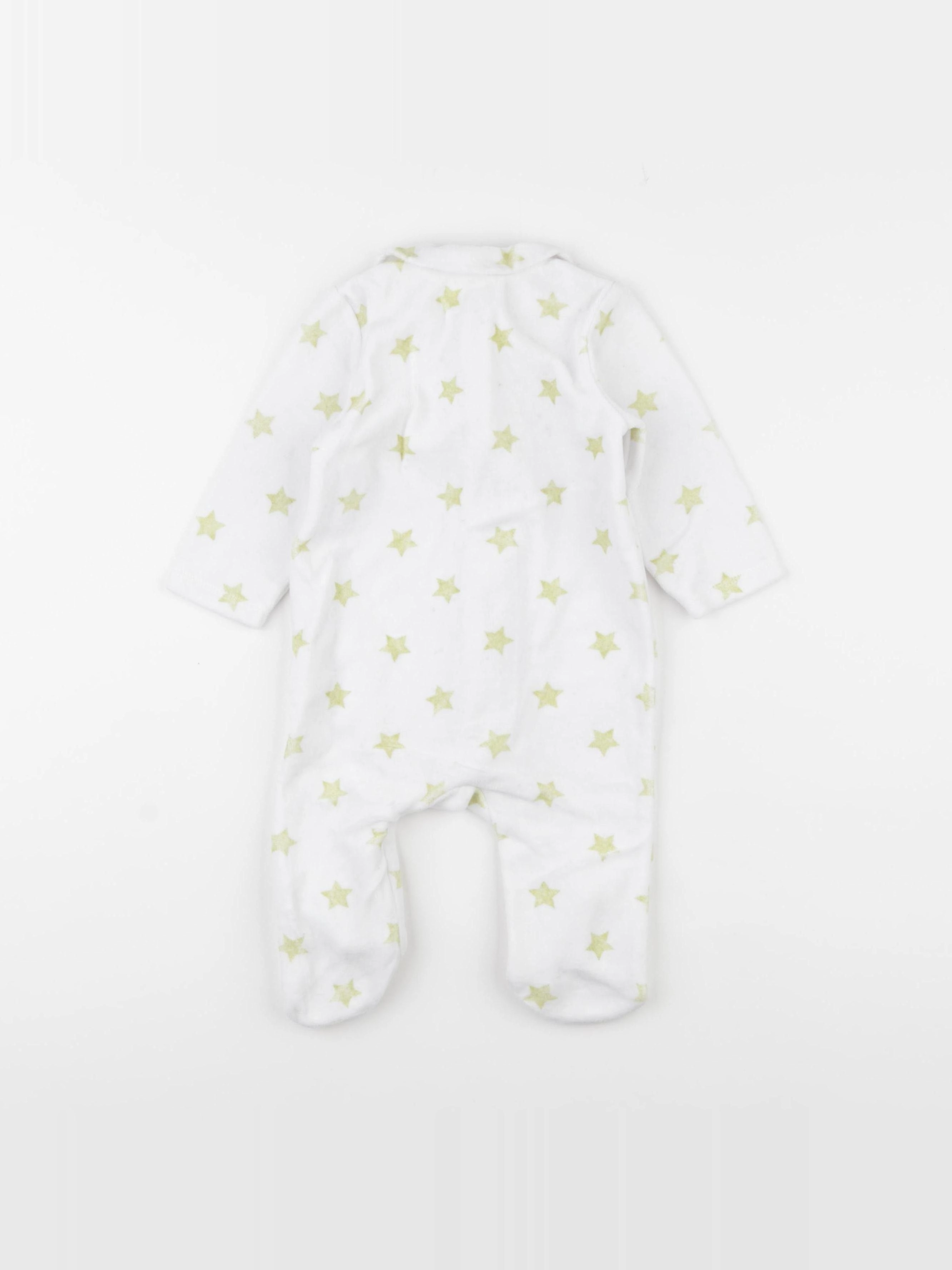 Cadet Rousselle - pyjama velours blanc - 6 mois