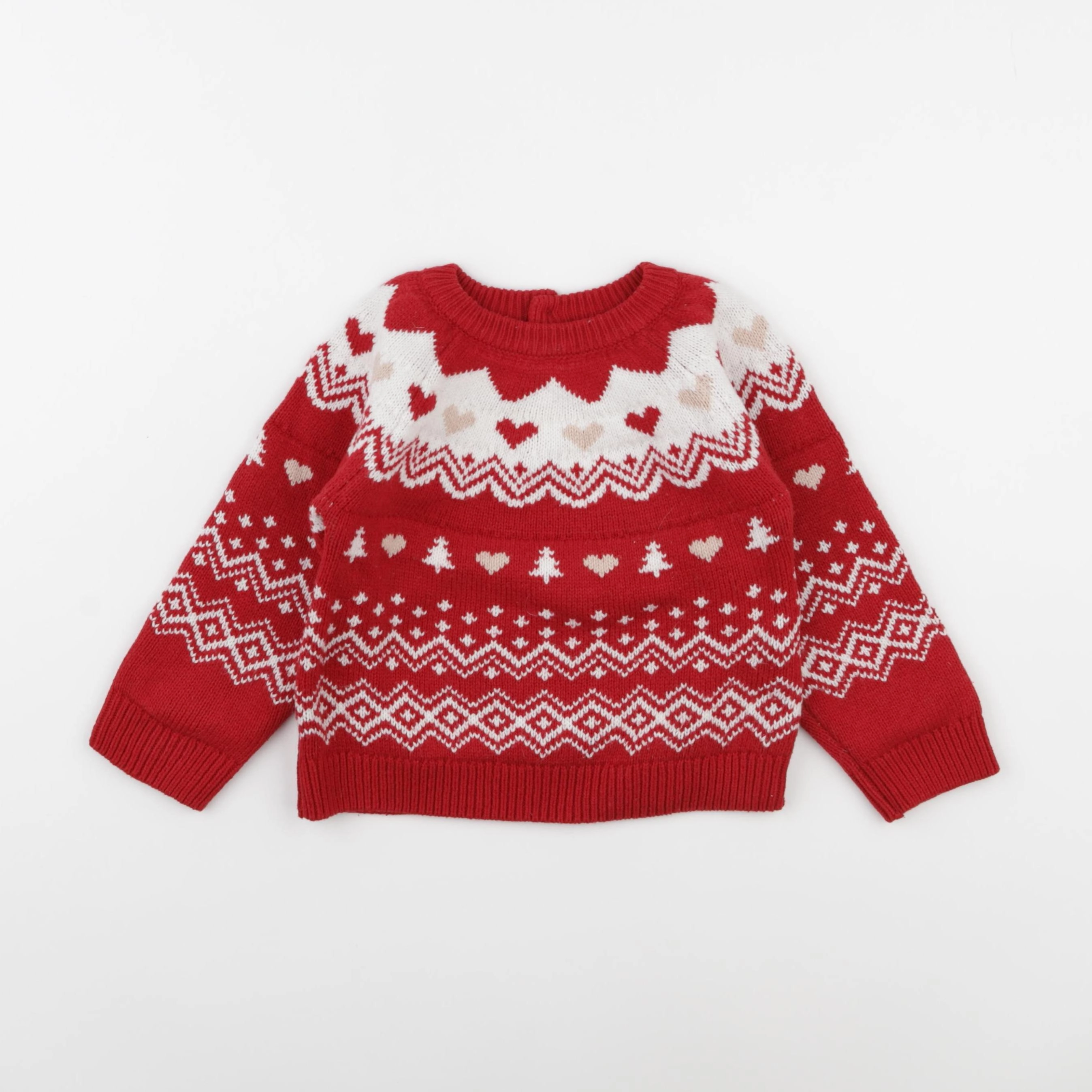 Vertbaudet - pull rouge - 2 ans