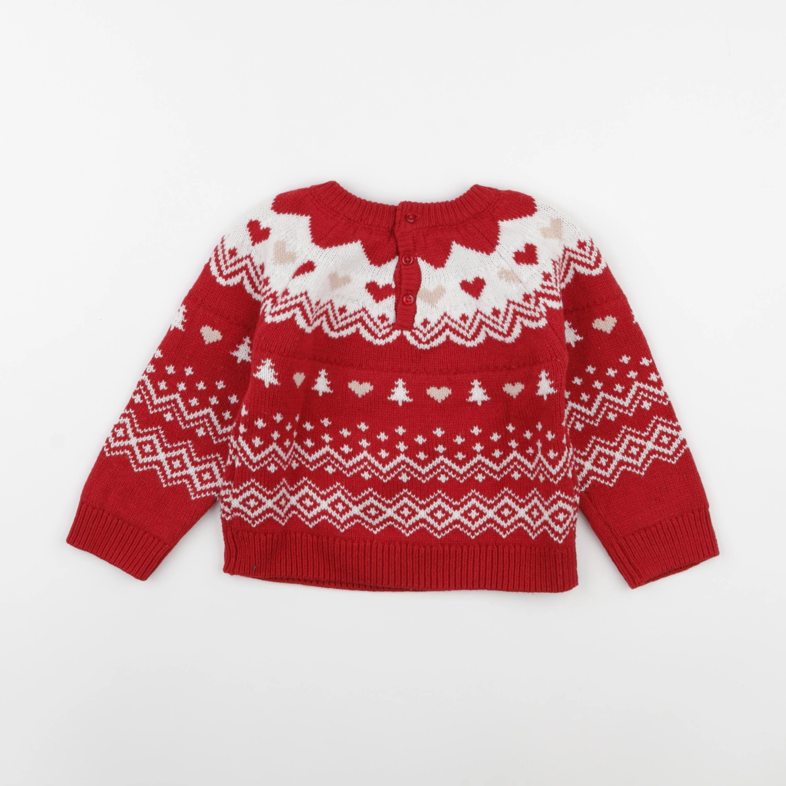 Vertbaudet - pull rouge - 2 ans