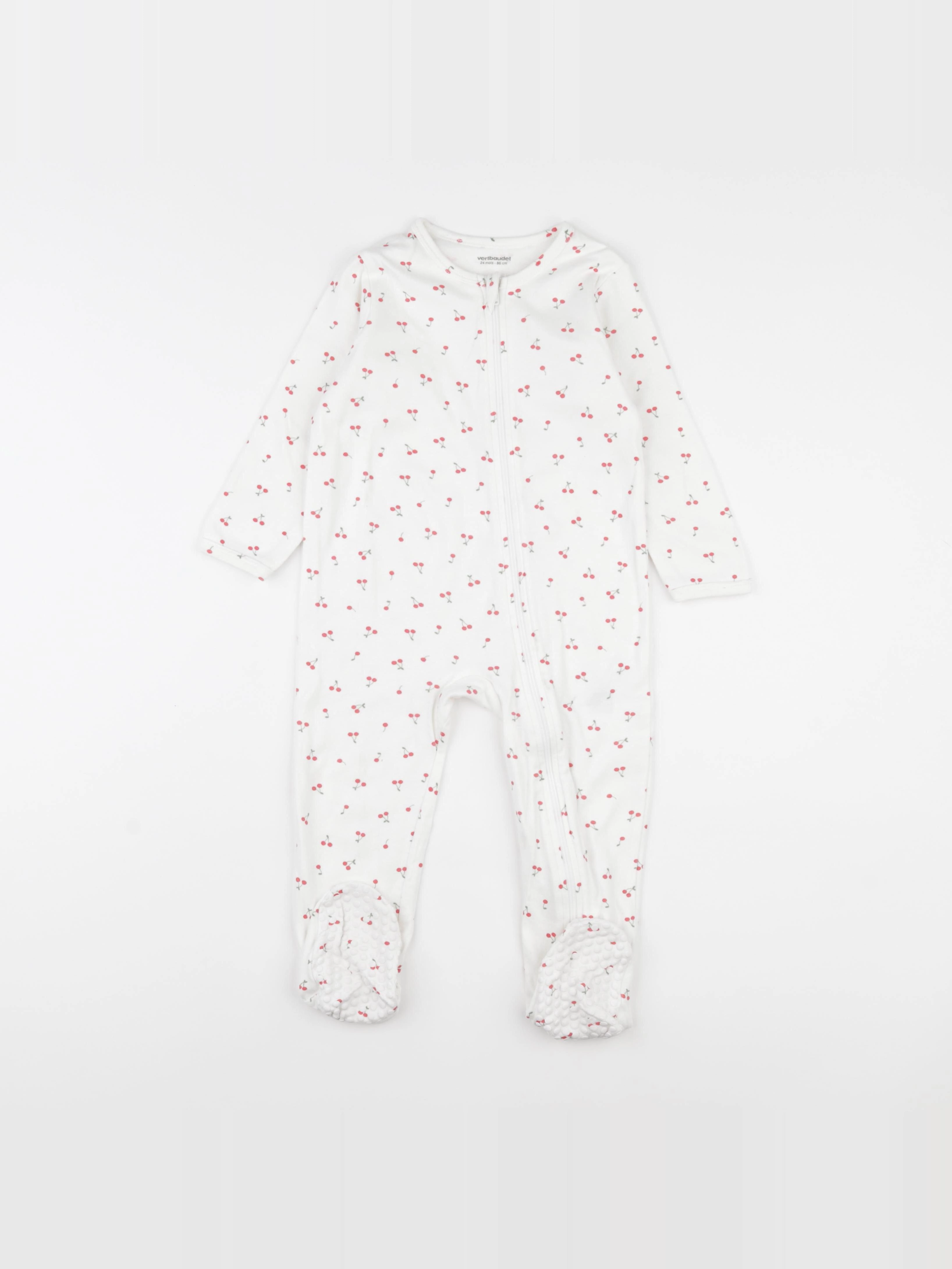 Vertbaudet - pyjama coton blanc - 24 mois