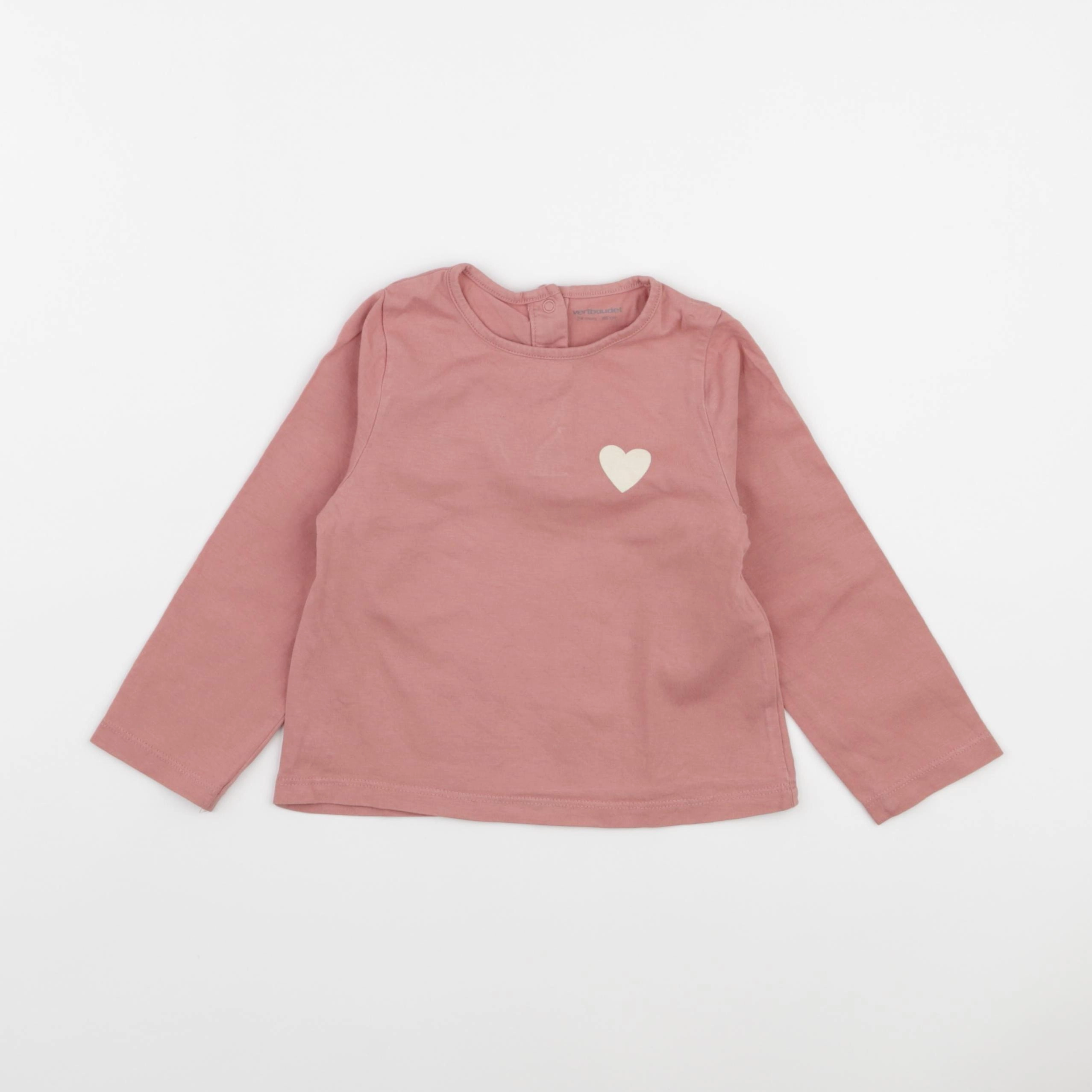 Vertbaudet - tee-shirt rose - 24 mois