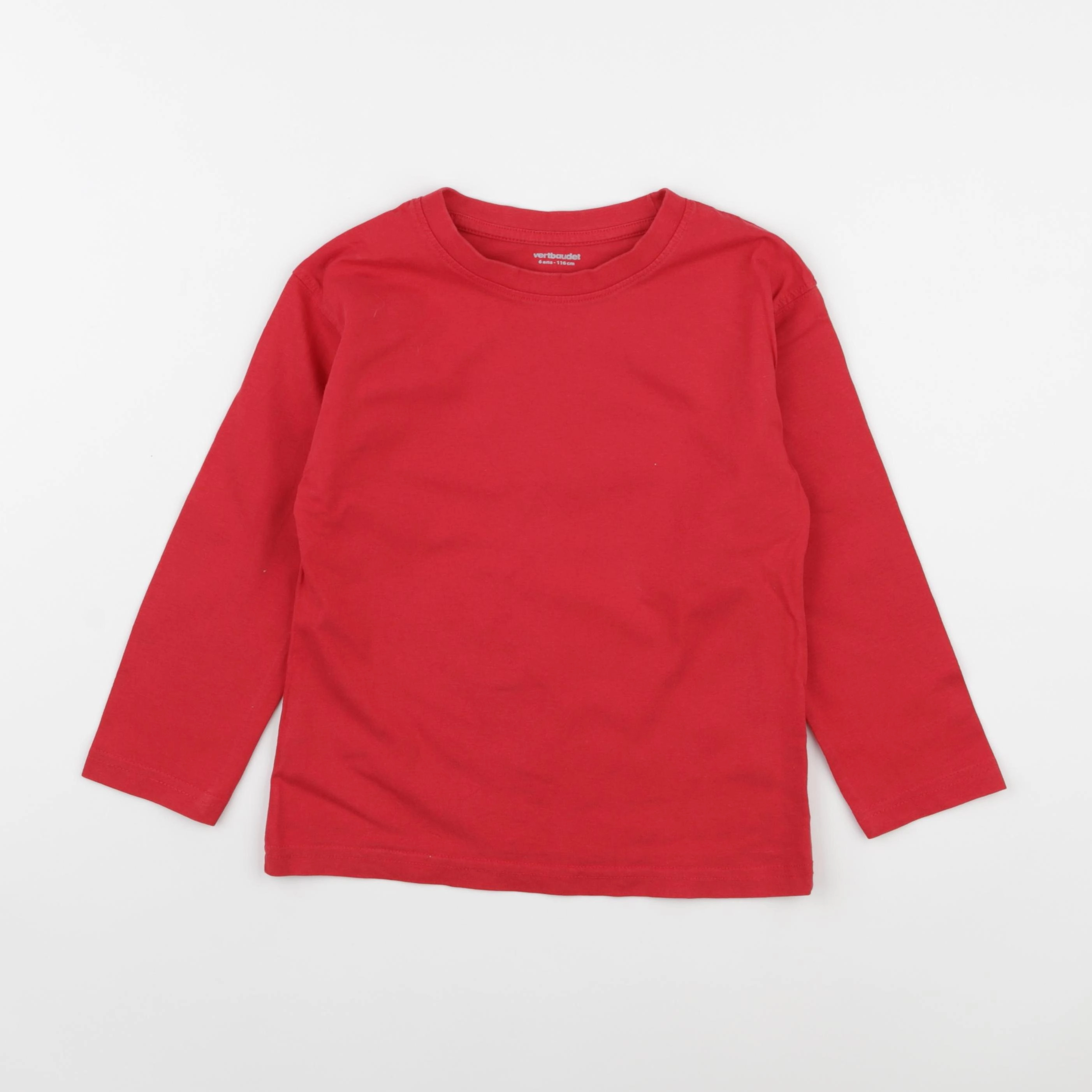 Vertbaudet - tee-shirt rouge - 6 ans