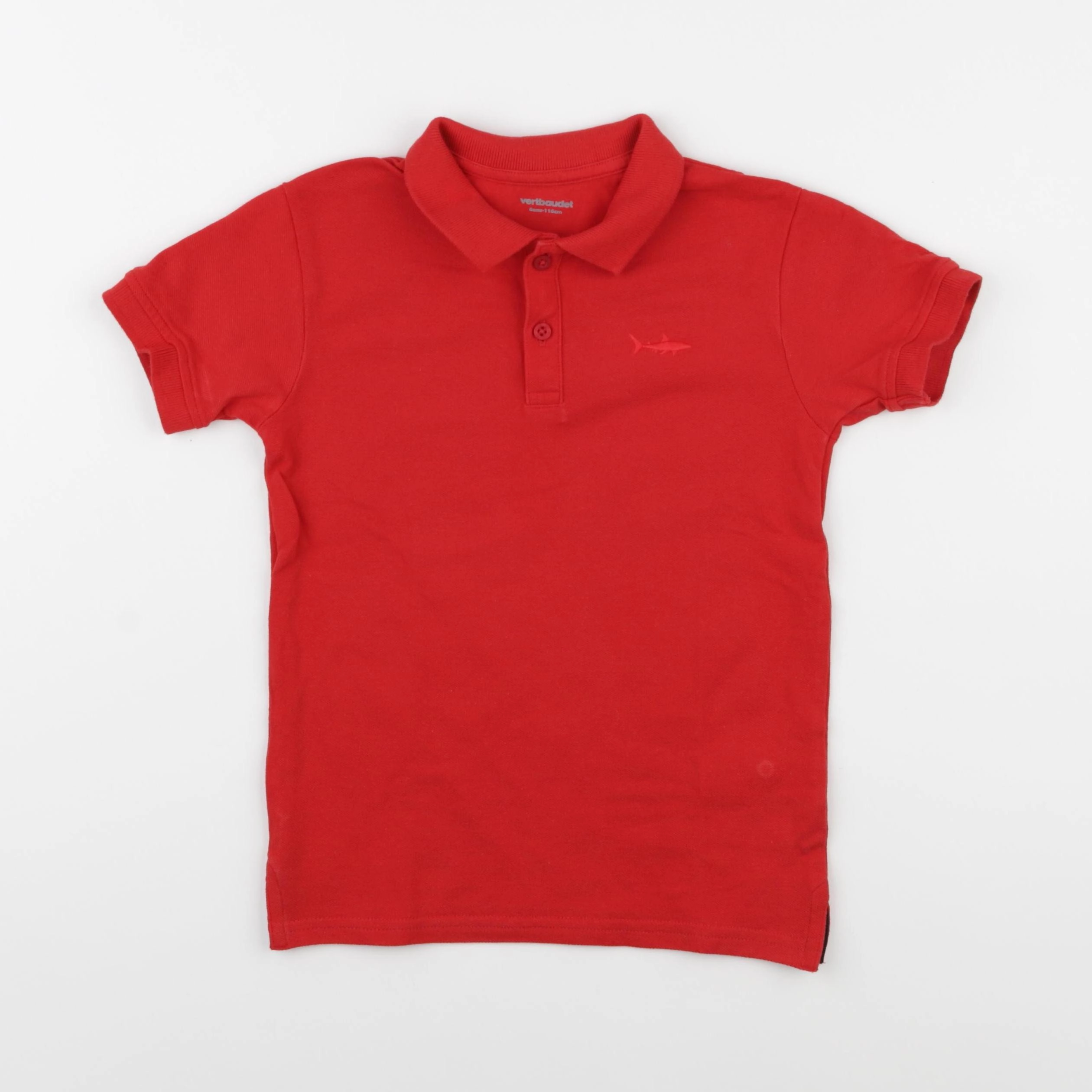 Vertbaudet - polo rouge - 6 ans