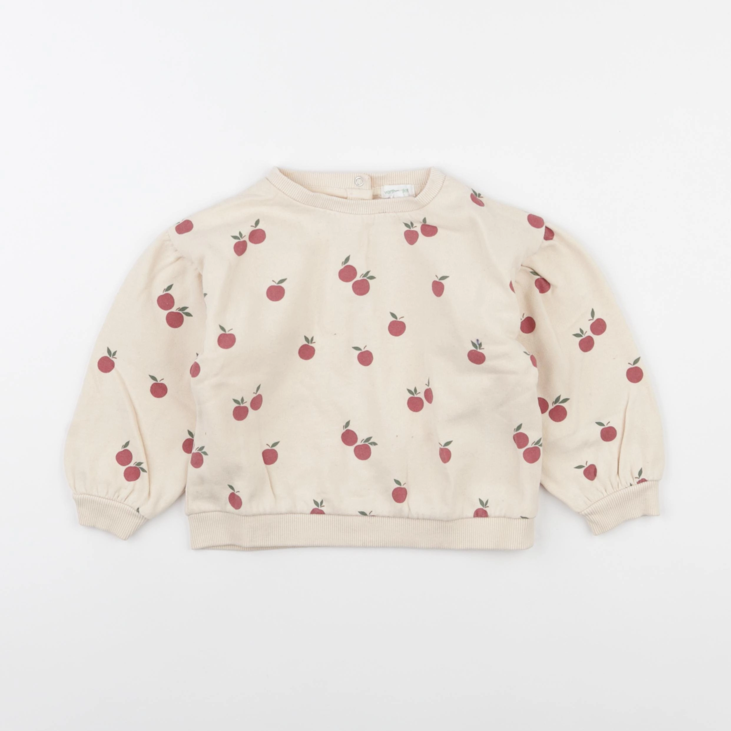 Vertbaudet - sweat beige - 24 mois