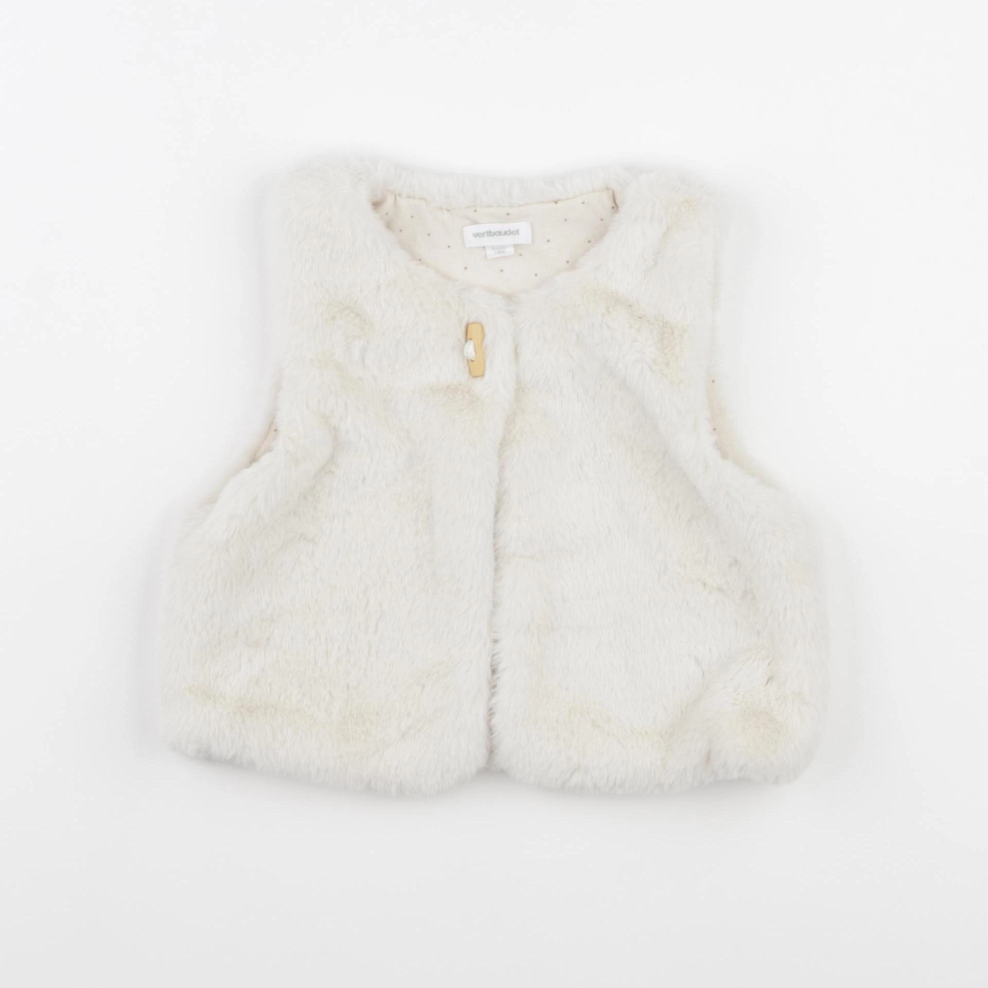Vertbaudet - gilet beige - 18 mois