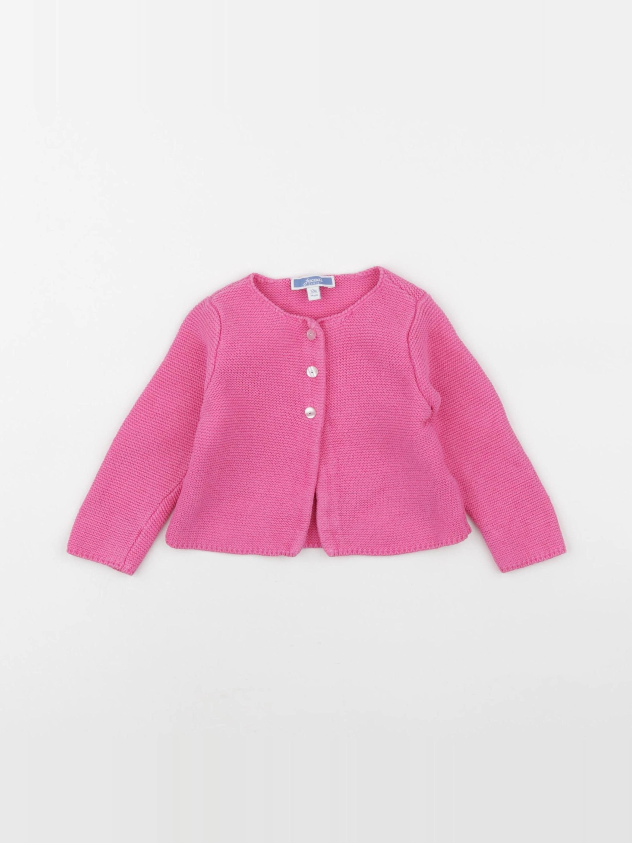 Jacadi - gilet rose - 12 mois