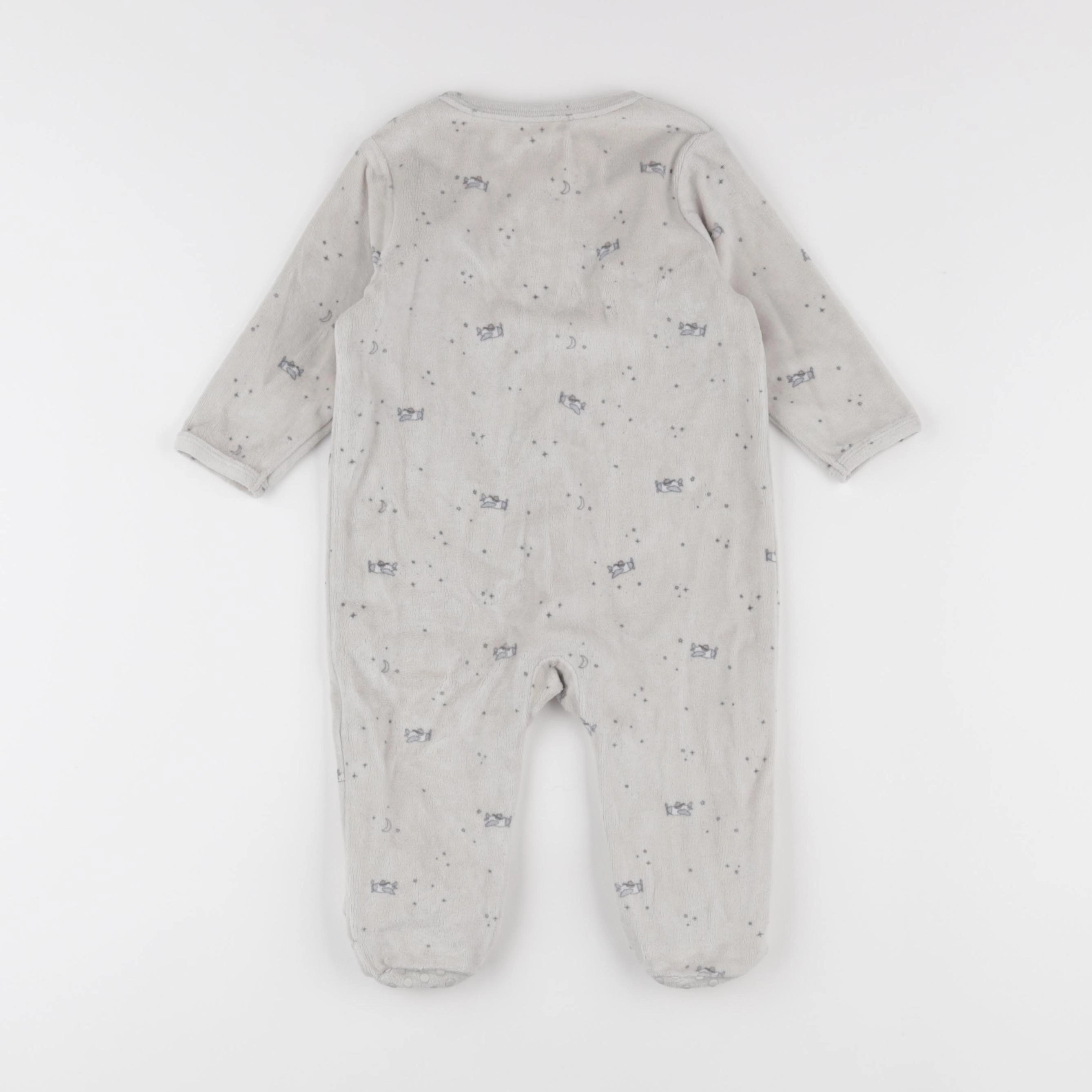Vertbaudet - pyjama velours vert - 9 mois