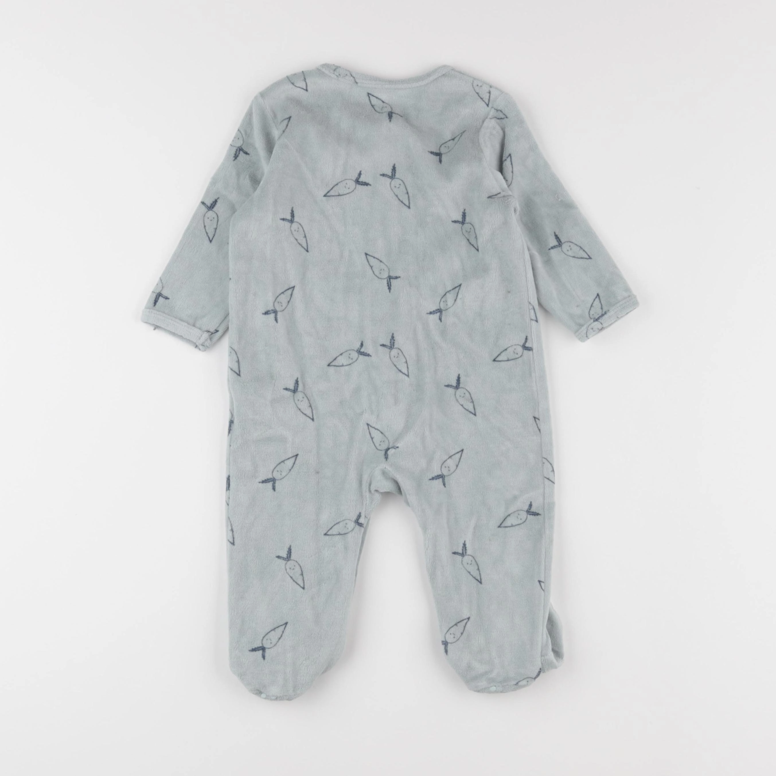 Vertbaudet - pyjama velours vert - 9 mois