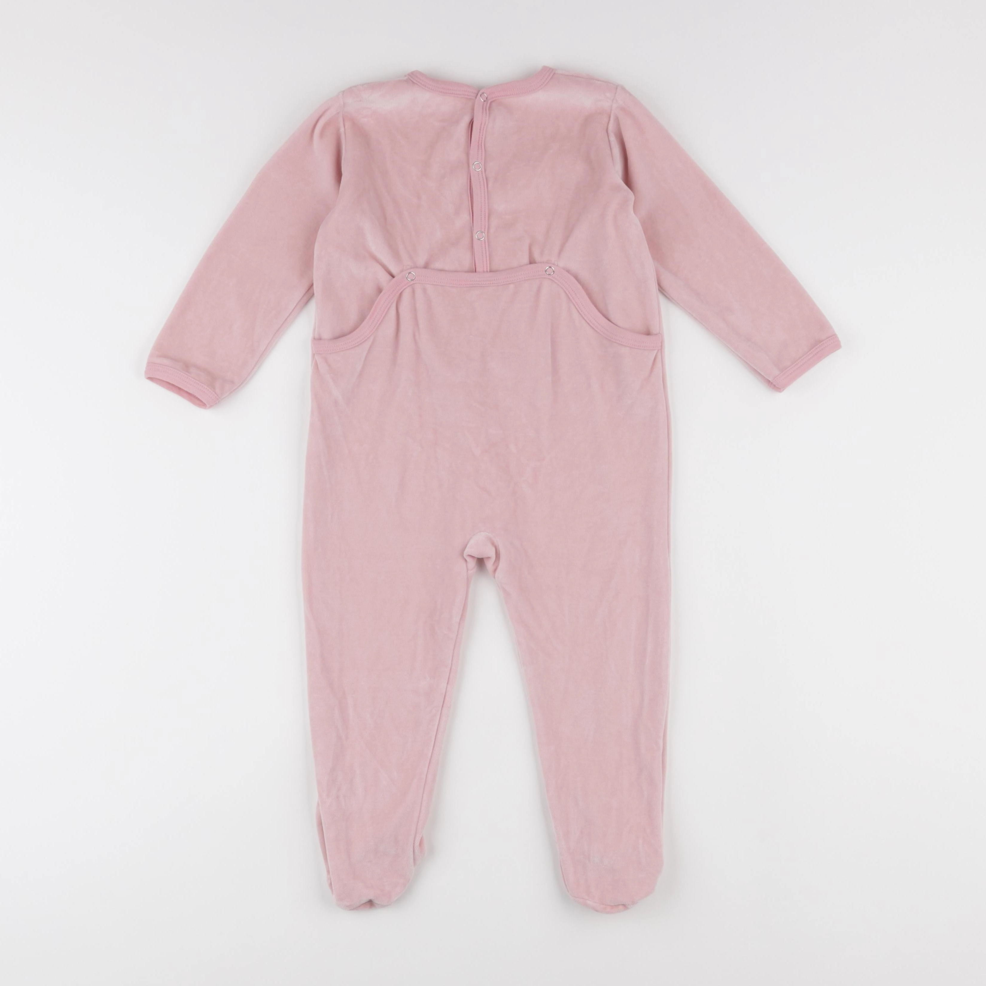 Petit Bateau - pyjama velours rose - 24 mois