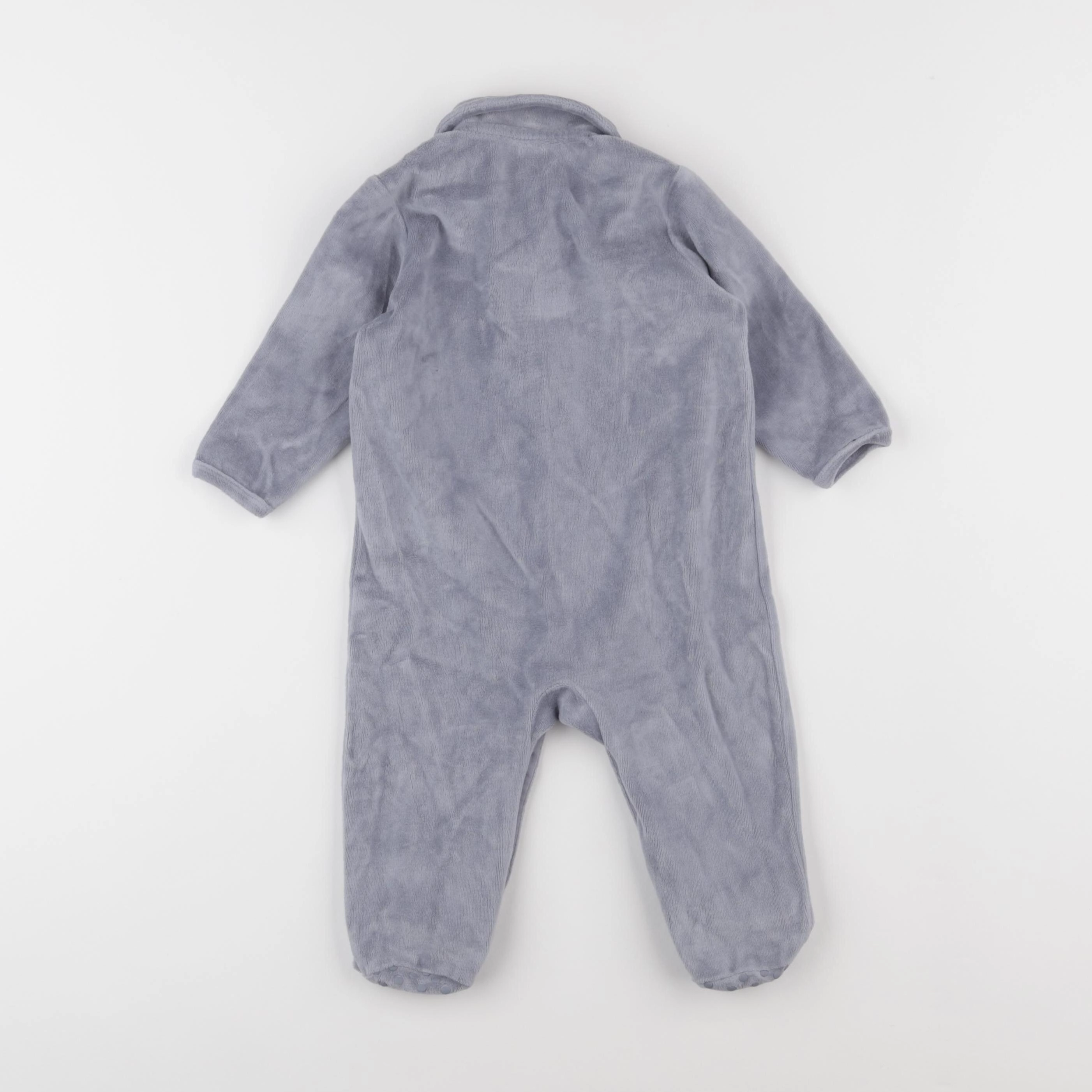 Vertbaudet - pyjama velours bleu - 9 mois