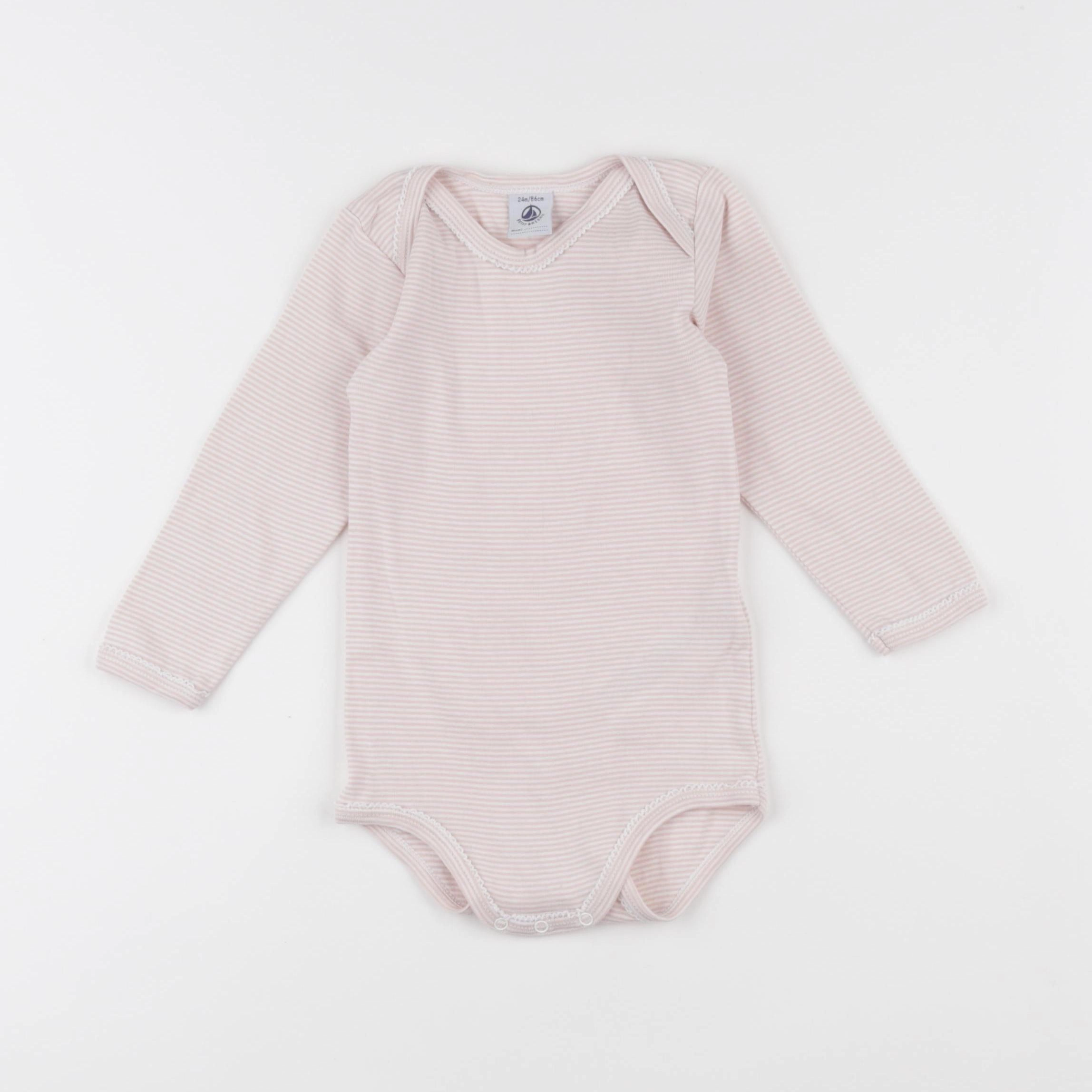 Petit Bateau - body rose - 24 mois