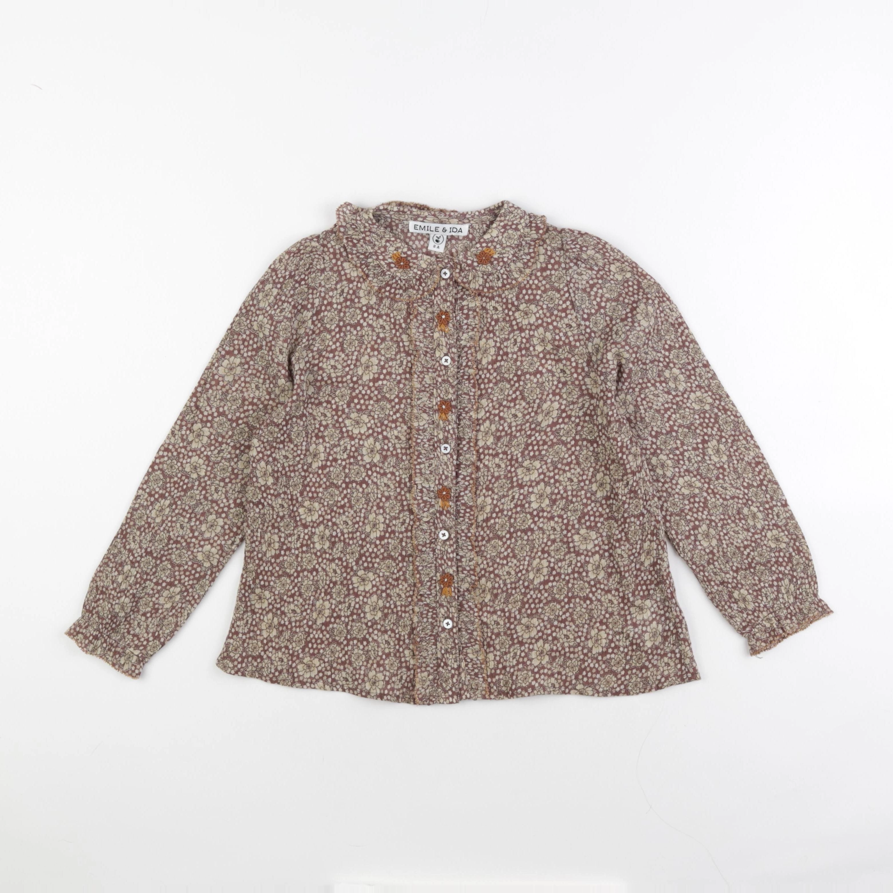 Emile et Ida - blouse multicolore - 8 ans
